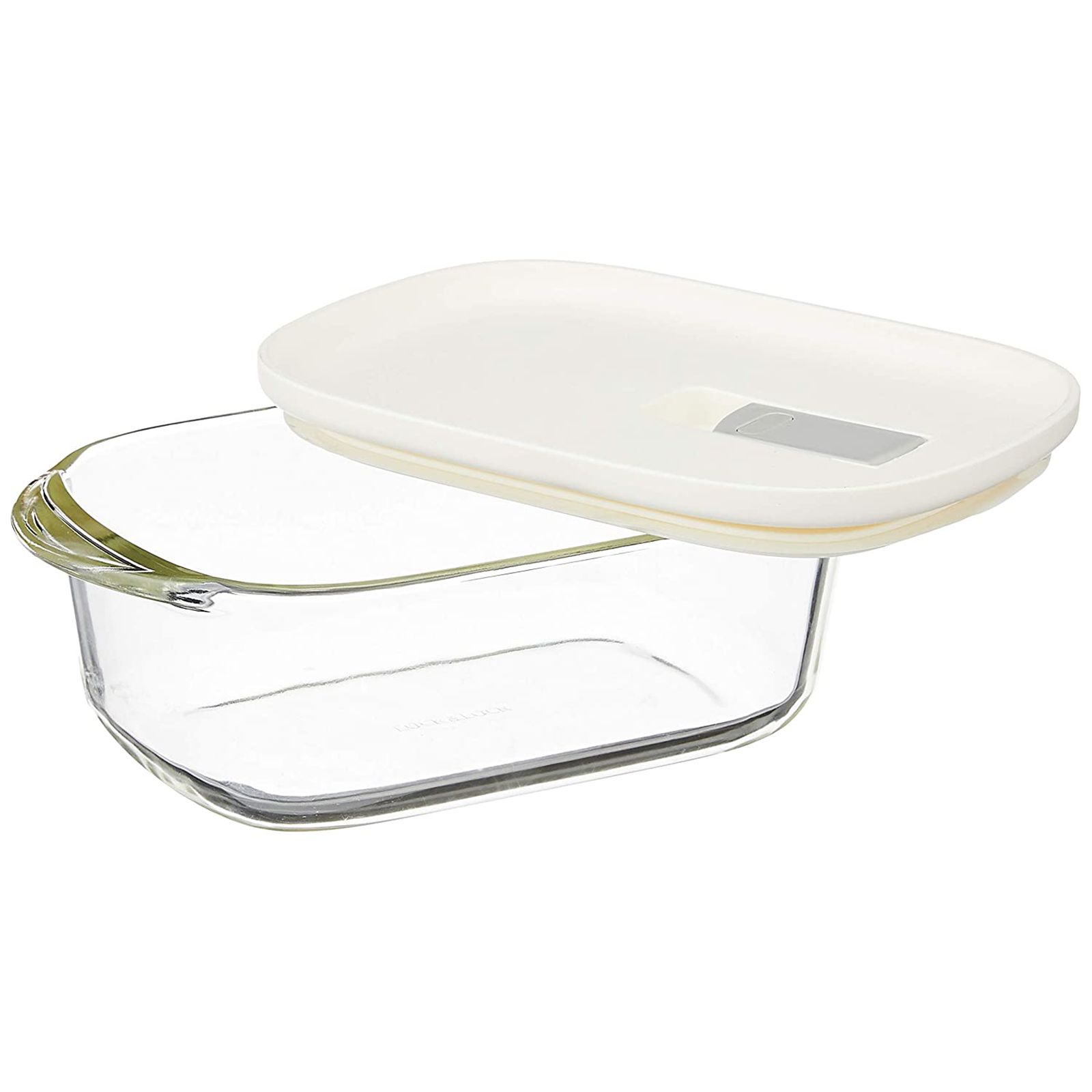 LocknLock Ovenglass 890 ml Rectangular Glass Storage Container (Steam Hole, LLG941W, White) LocknLock Ovenglass 890 ml Rectangular Glass Storage Container (Steam Hole, LLG941W, White)_4