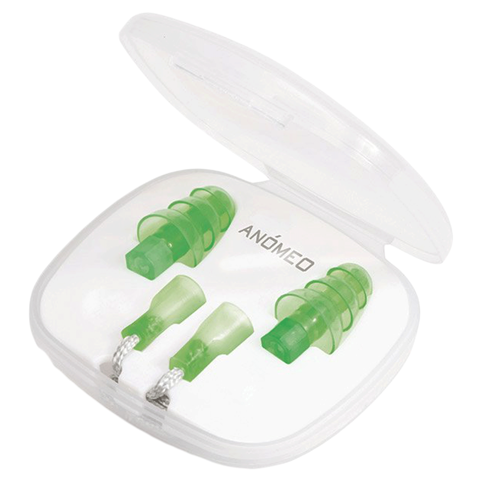 ANOMEO Travel Silicone and Polypropylene Earplugs (Optimal Sound Protection, 2426, Green)_1