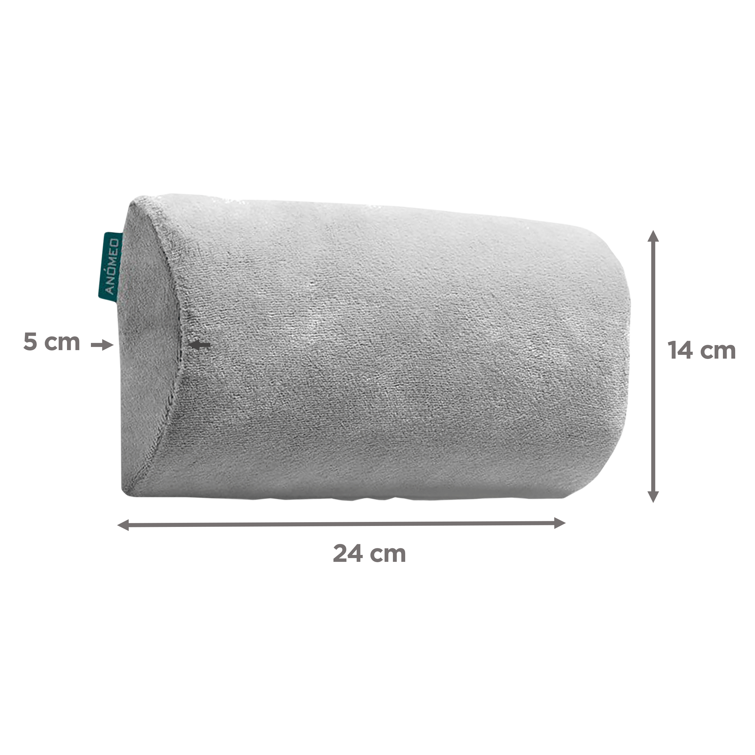 ANOMEO Half Cylinder Memory Foam Neck Pillow (Hypoallergenic and Relieves Neck Pain, 2407, Grey)_2