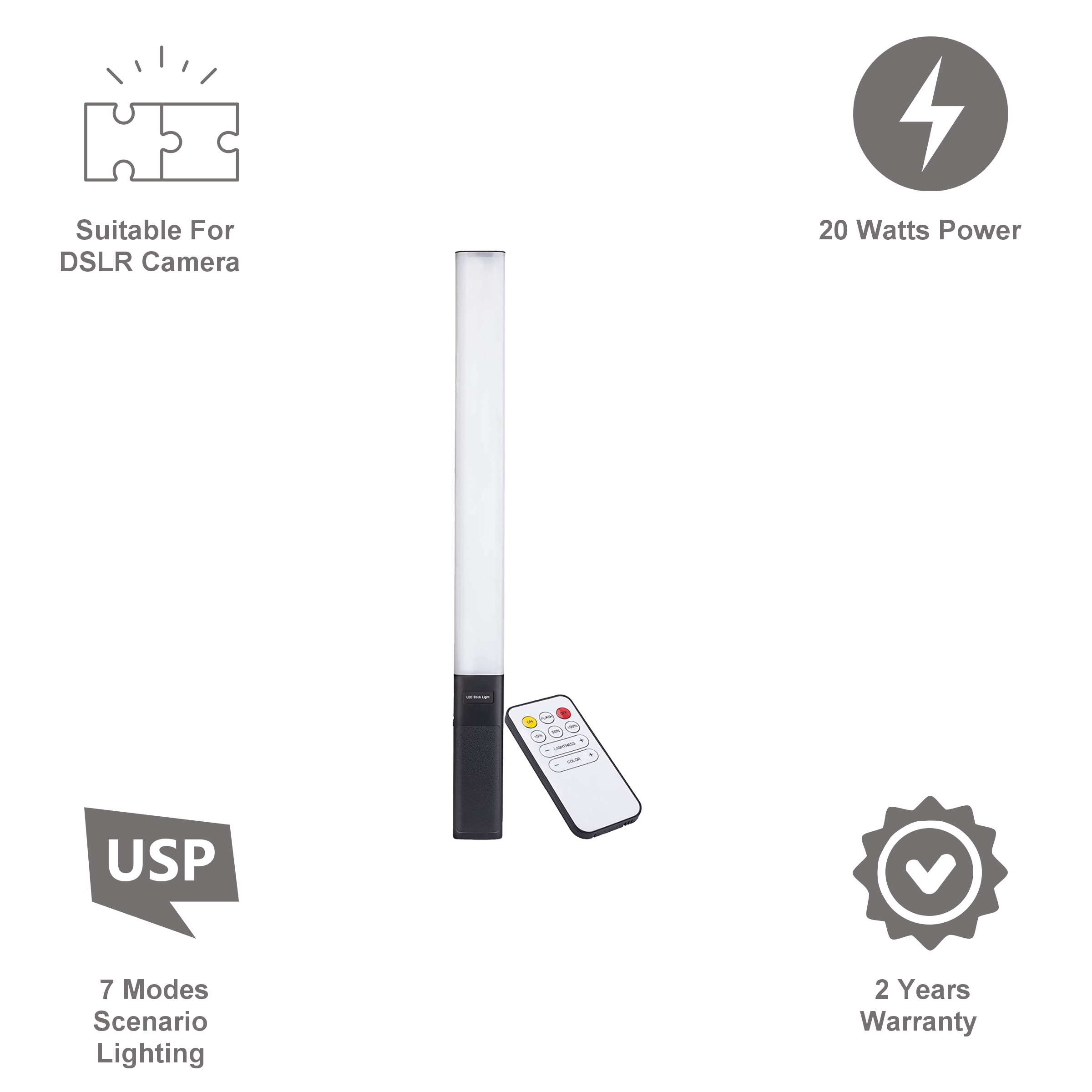 Digitek DSL-20W LED Light Wand with Remote for Photography, Videography & Live Streaming (Convenient Controls) Digitek DSL-20W LED Light Wand with Remote for Photography, Videography & Live Streaming (Convenient Controls)_3