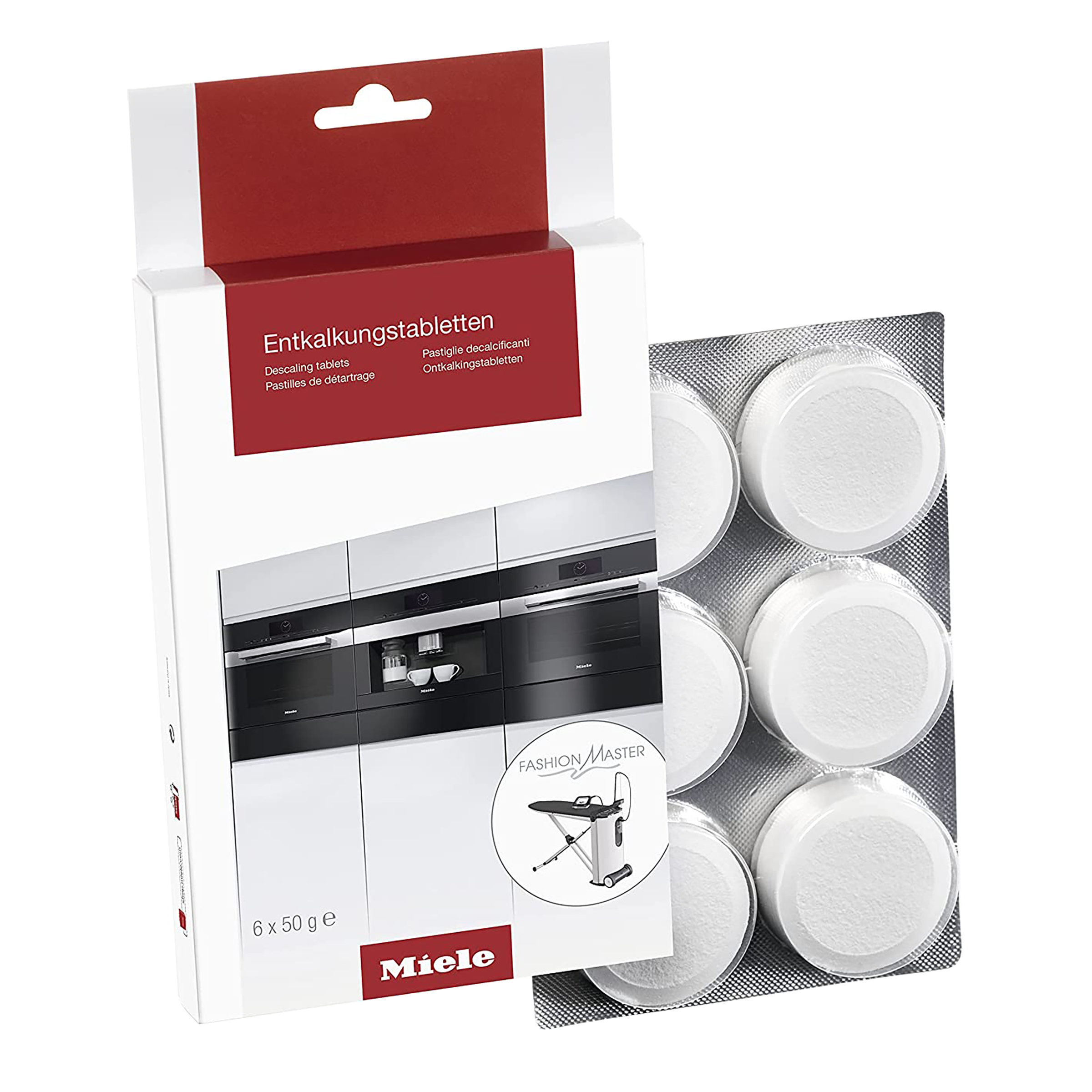 Miele Descaling Tablet 6 piece For Coffee Machine (No Chemical Residues, 5626050, White)_1