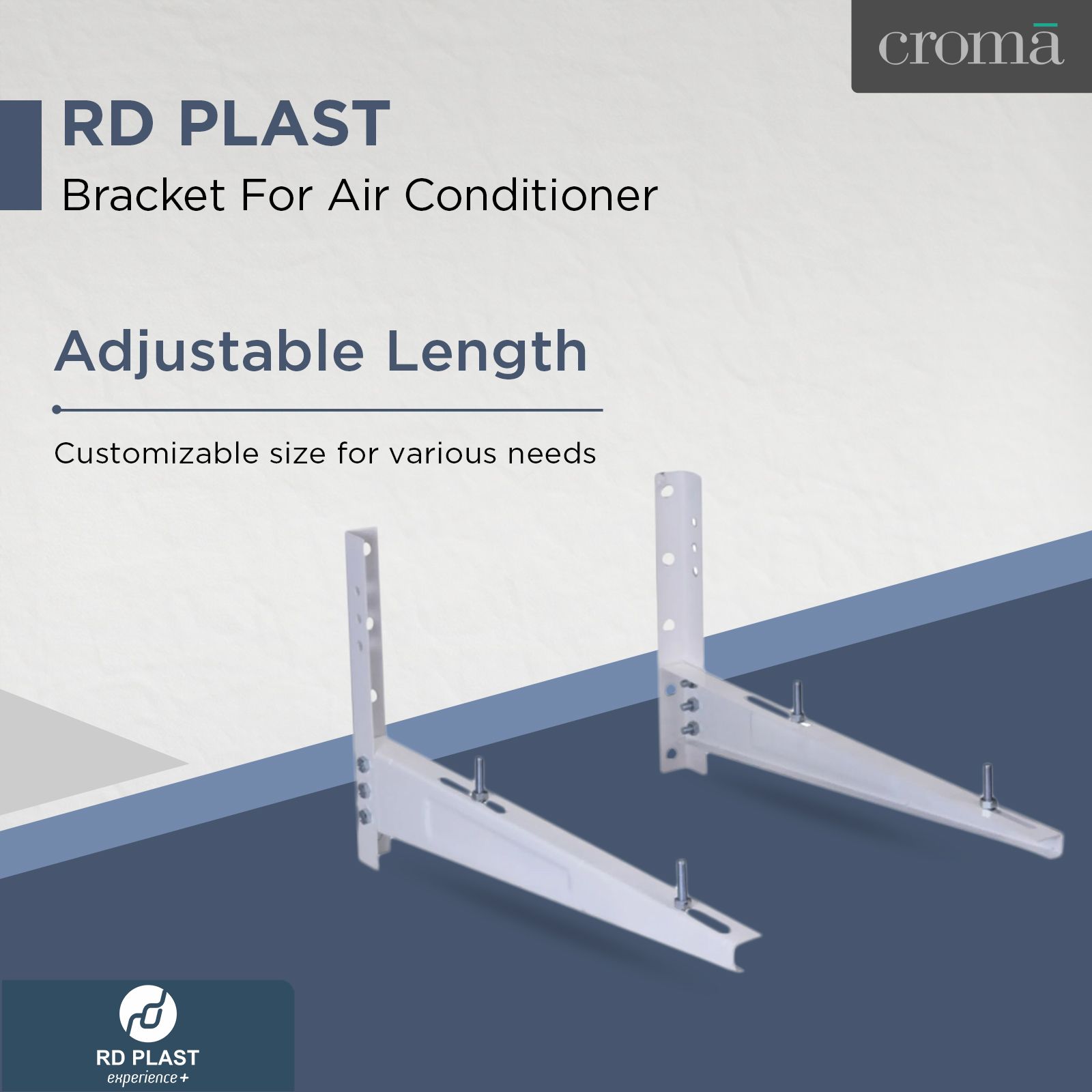 RD PLAST Bracket For Air Conditioner (Wall Mount, RW 8545, White)_2