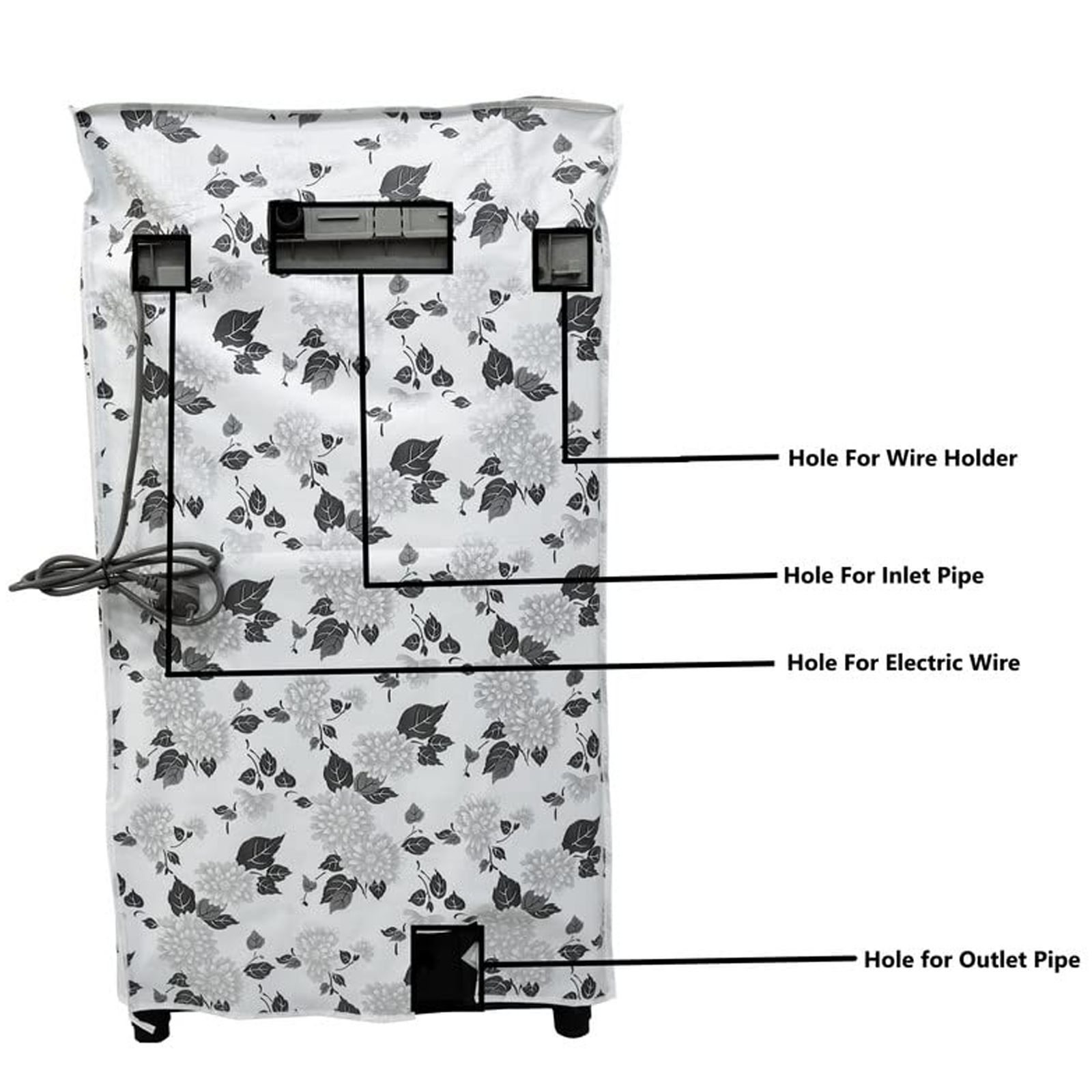 CNS Cover For Top Load 7 Kg Washing Machines (Cotton Coated Lamination, 8908011073230, Grey)_3