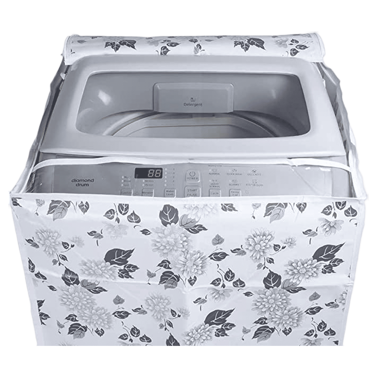 Croma Cover For Top Load 8 to 10 Kg Washing Machines (Water Resistance, Grey)_3