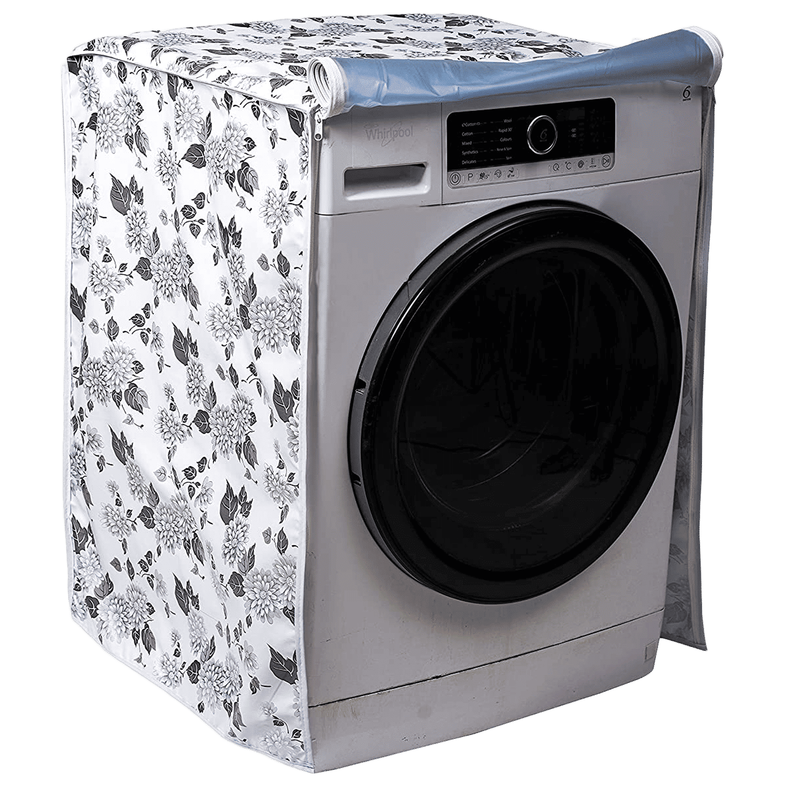 CNS Cover For Front Load 5 to 6.5 Kg Washing Machines (Cotton Coated Lamination, 8908011073254, Grey)_2