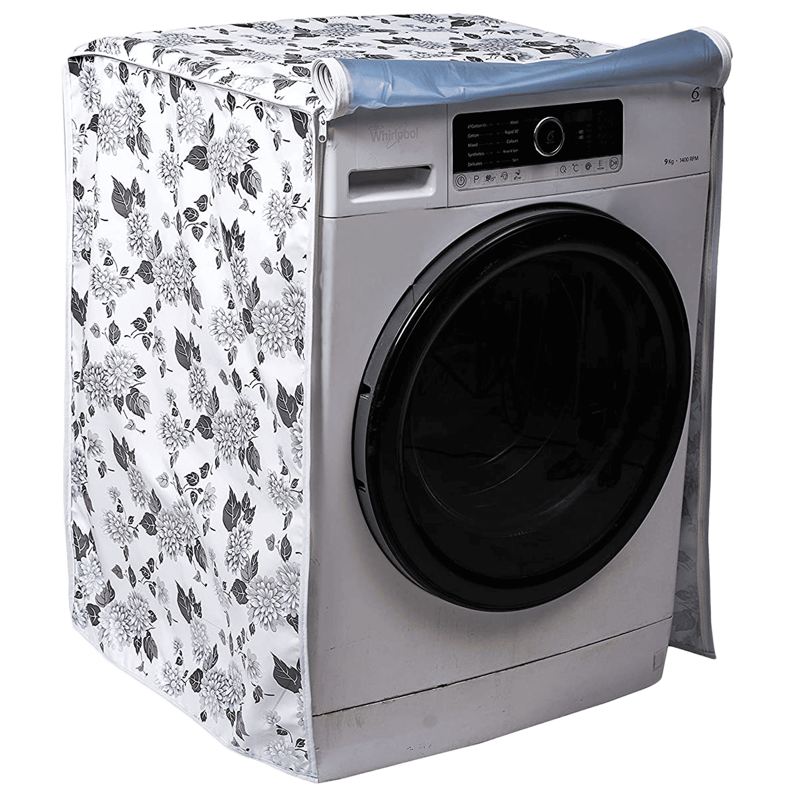 CNS Cover for Front Load 7 to 9 kg Washing Machines (36 Microns Cotton Coated Lamination, 8908011073261, Grey)_2