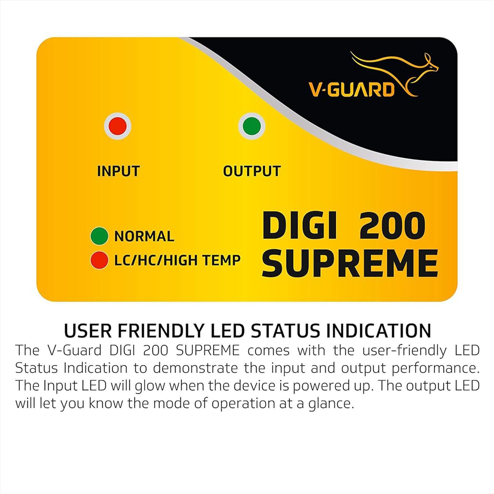 V-Guard 6 Amps Voltage Stabilizer For Up to 203cm (80") TV / SetTop Box / Home Theatre / Gaming Console / Photostat Machine (140 - 295 V, Built-In Thermal Overload Protection, Digi 200, White)_8