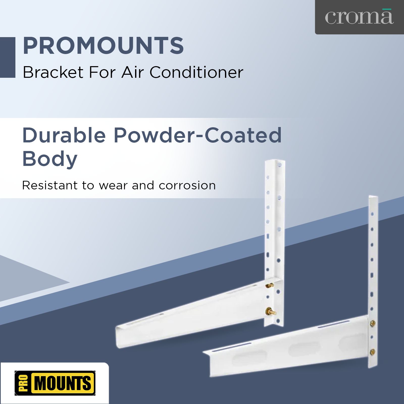 PROMOUNTS Bracket For Air Conditioner (Texture Finish, SACWMB23P, Grey)_4