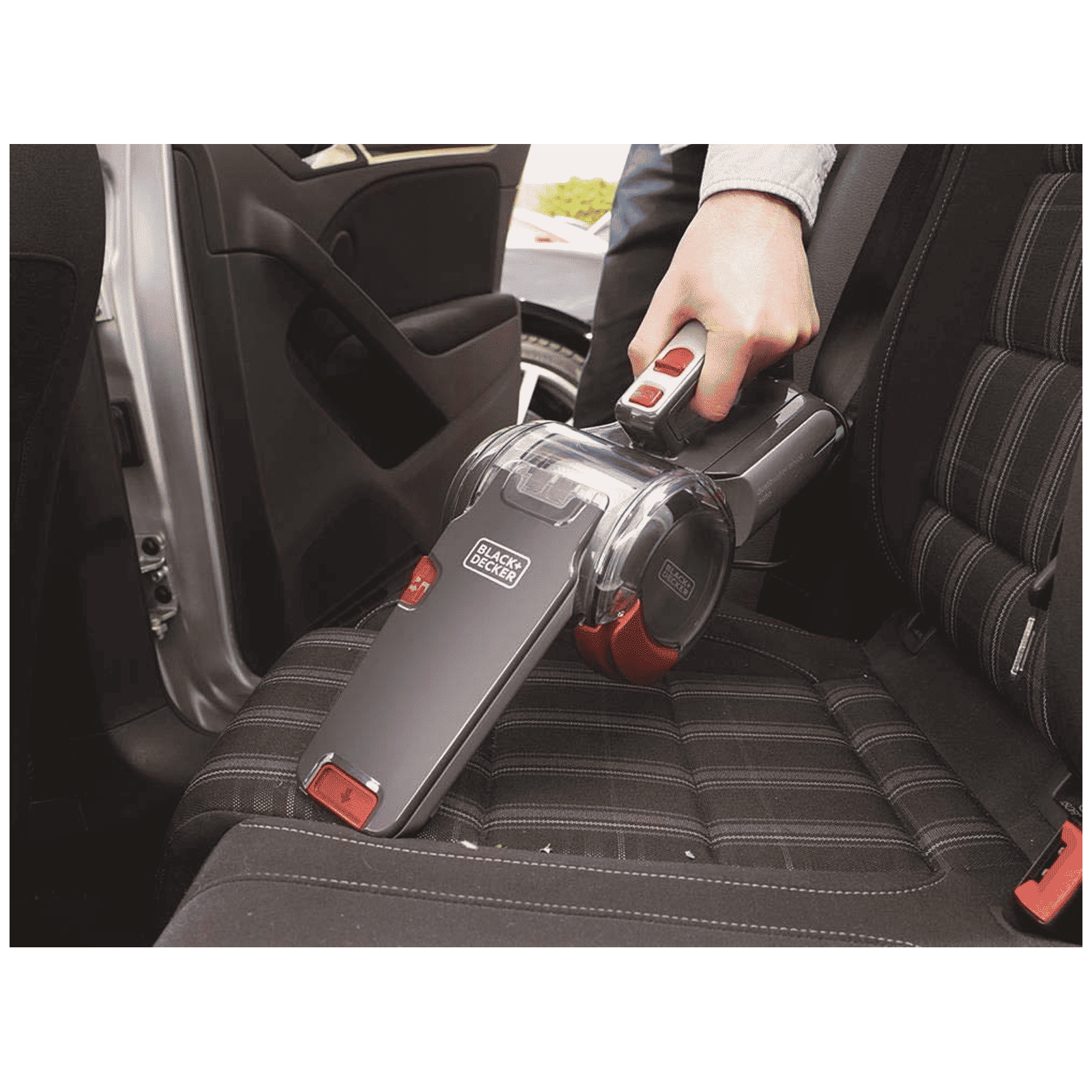 BLACK+DECKER 11 Watts Car Vacuum Cleaner (440ml, PV1200AV-B1, Grey)_2