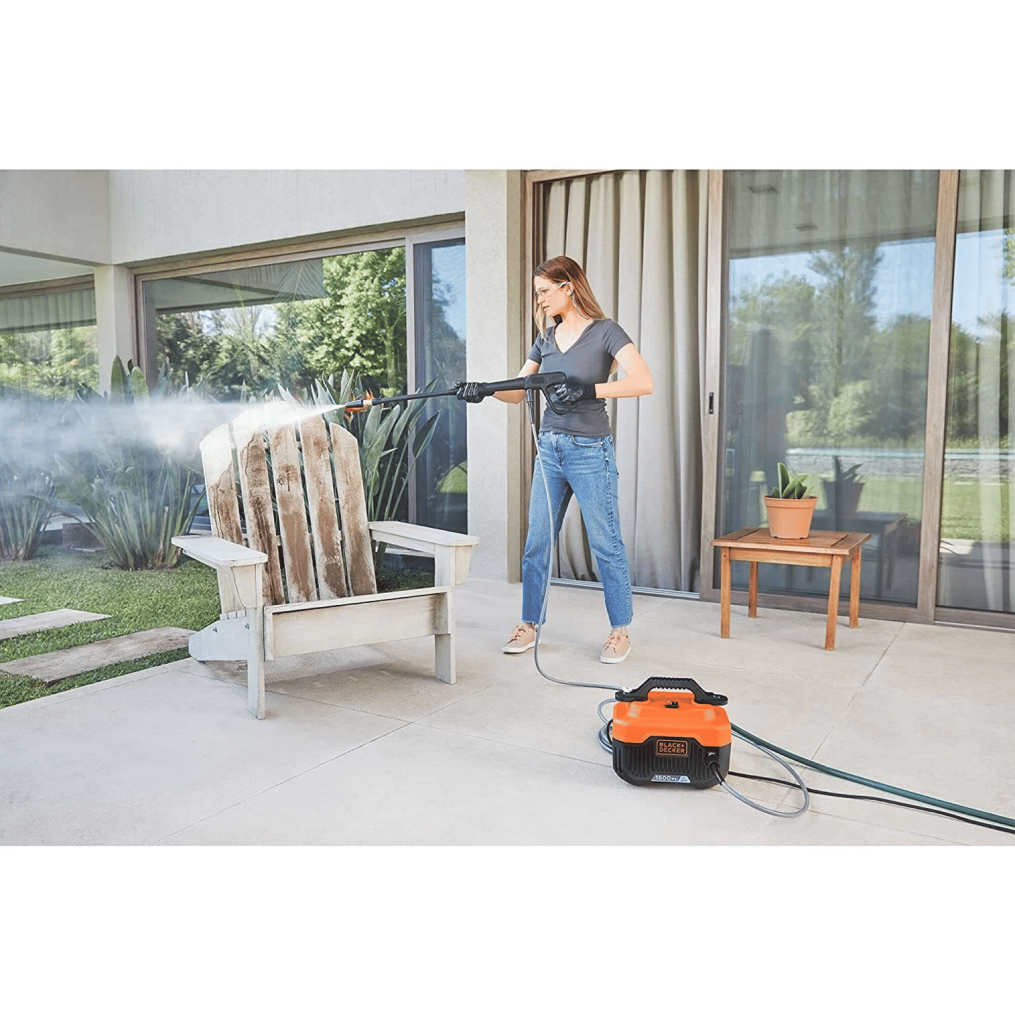 BLACK+DECKER Car Washer (Spray to Pencil Nozzle, BEPW1600-IN, Red and Black)_4