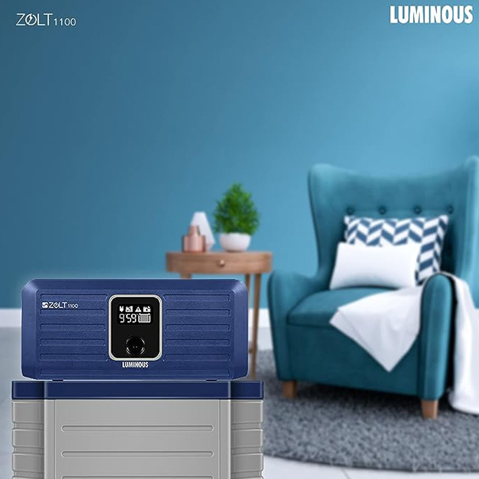 LUMINOUS Zelio 1100  24.5 Amps Inverter (Digital Display, Blue)_3
