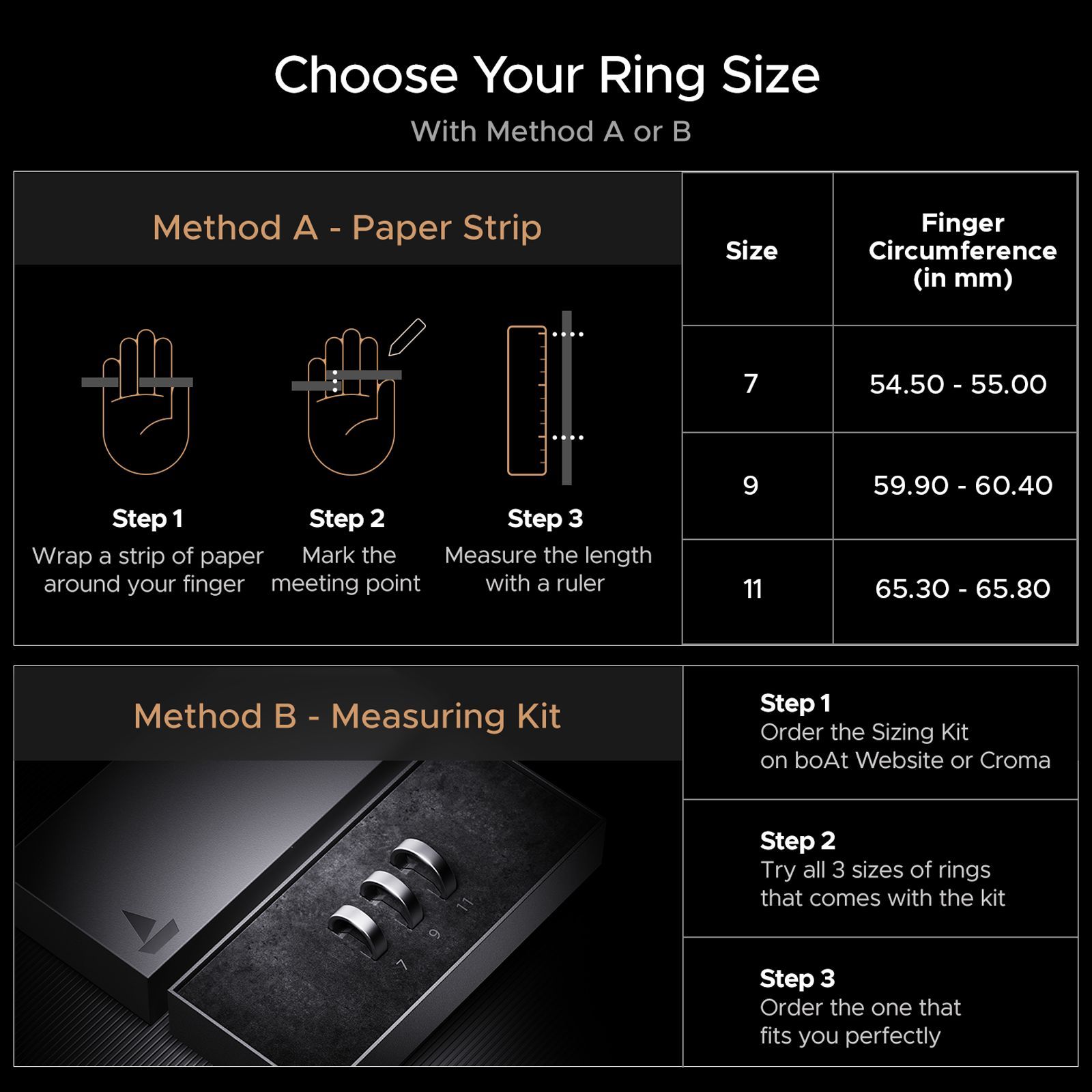 boAt Gen 1 Smart Ring with Activity Tracker (Size 7, 5ATM Water Resistant, Charcoal Black)_3