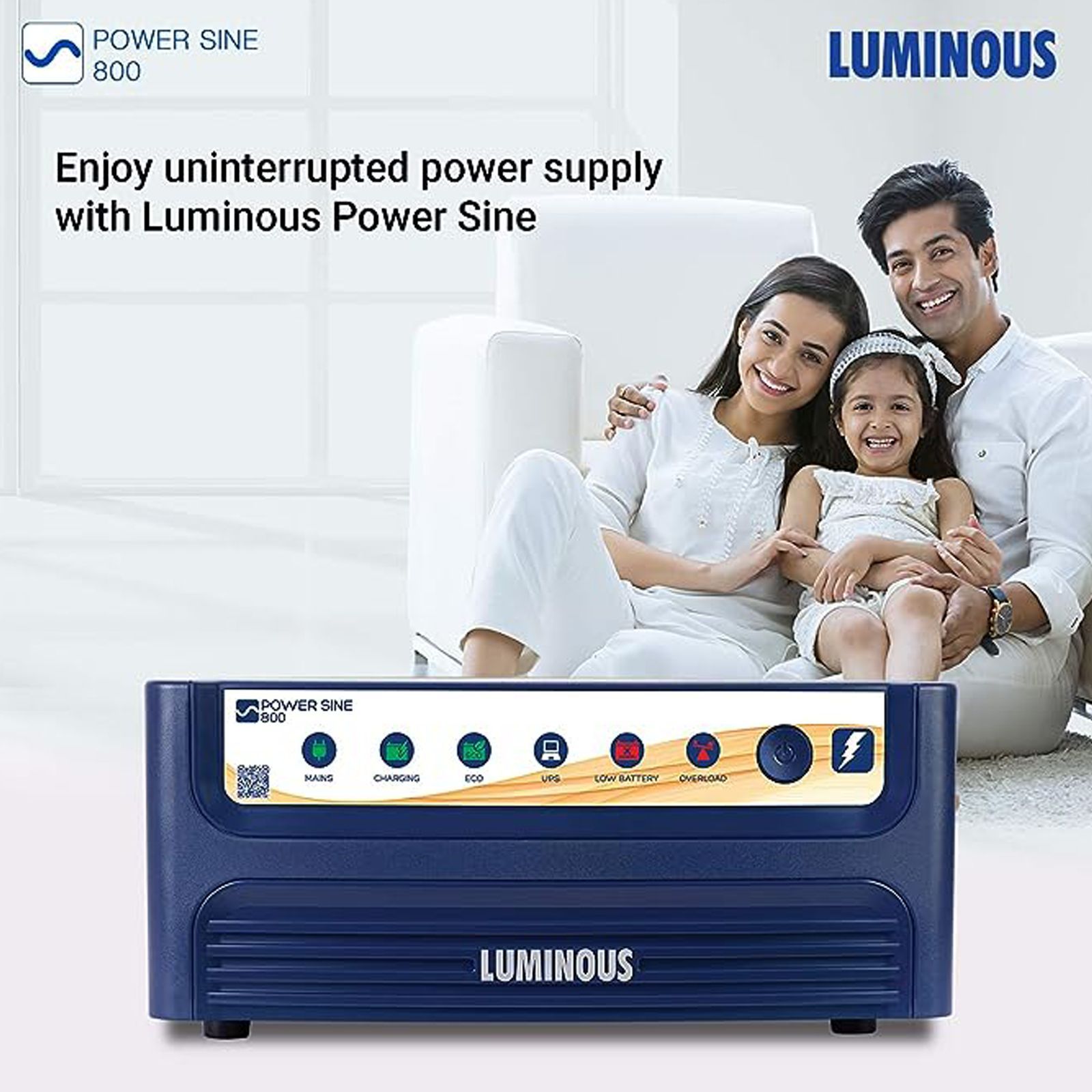 LUMINOUS Powersine 800 24.5 Amps Inverter (Fast Charging, Blue)_4
