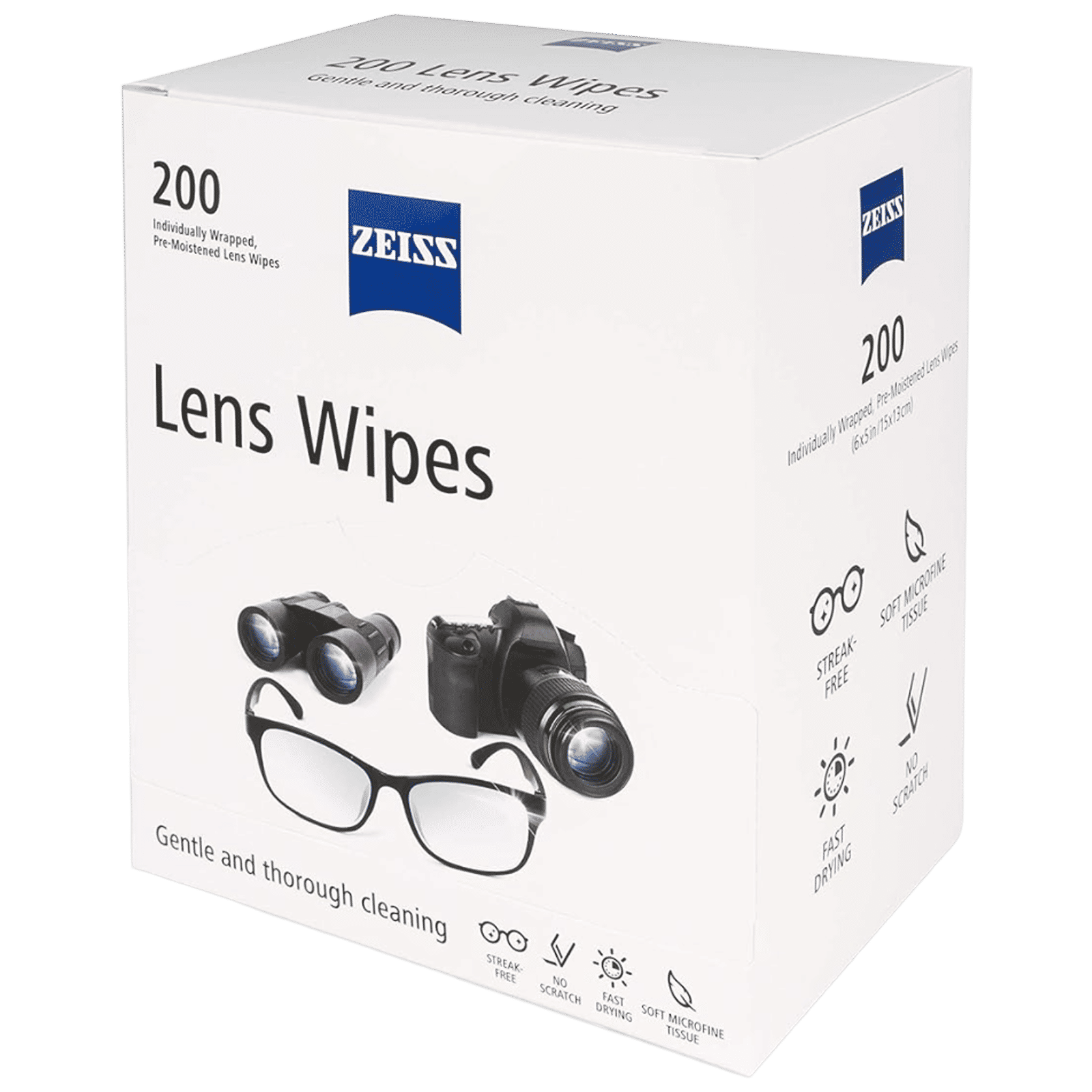 ZEISS Cleaning Wipes for Lens (200 Count, ZLW200N, White)_3