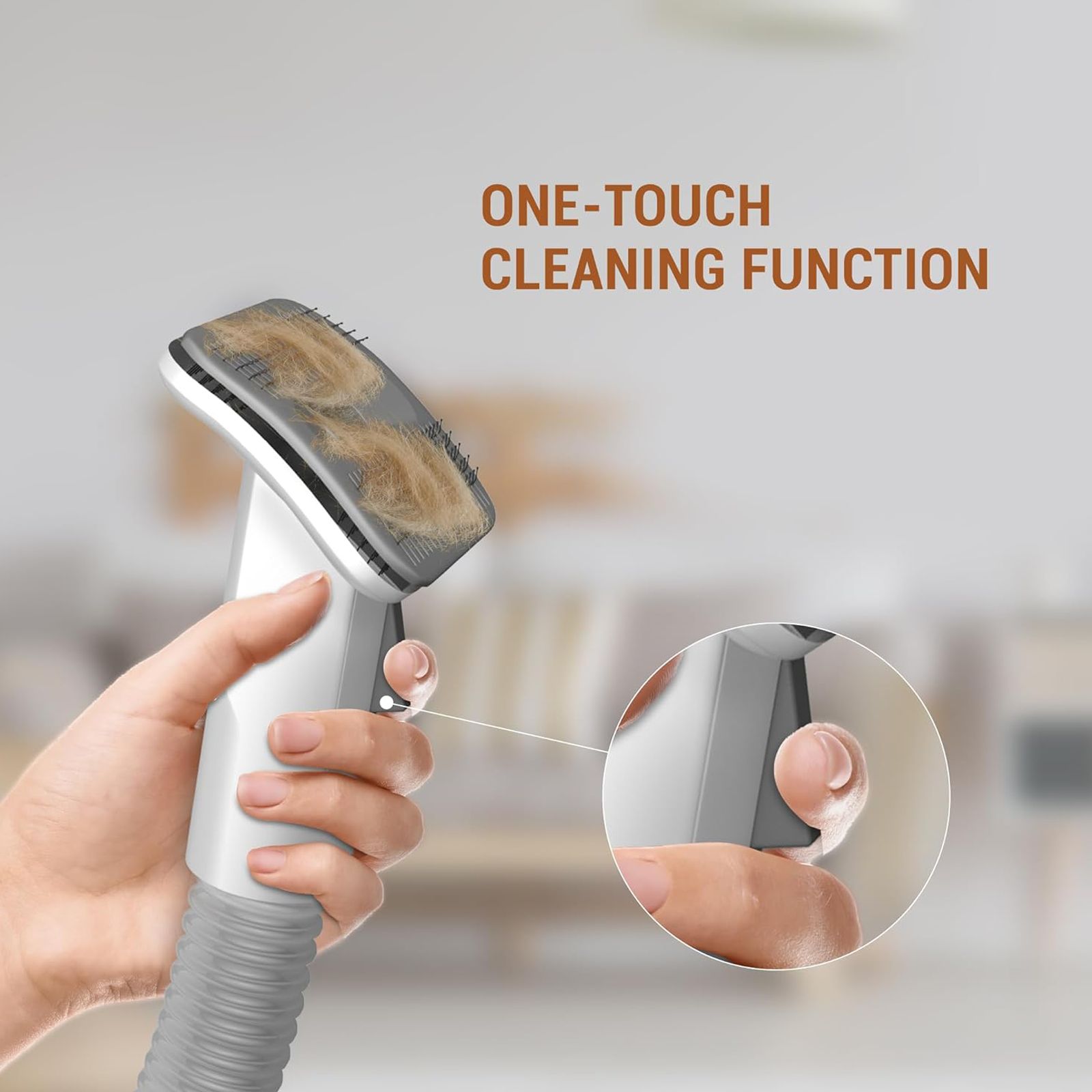 EUREKA FORBES Buddy Corded Pet Grooming Kit with 5 Accessories (Adjustable Suction, White)_5