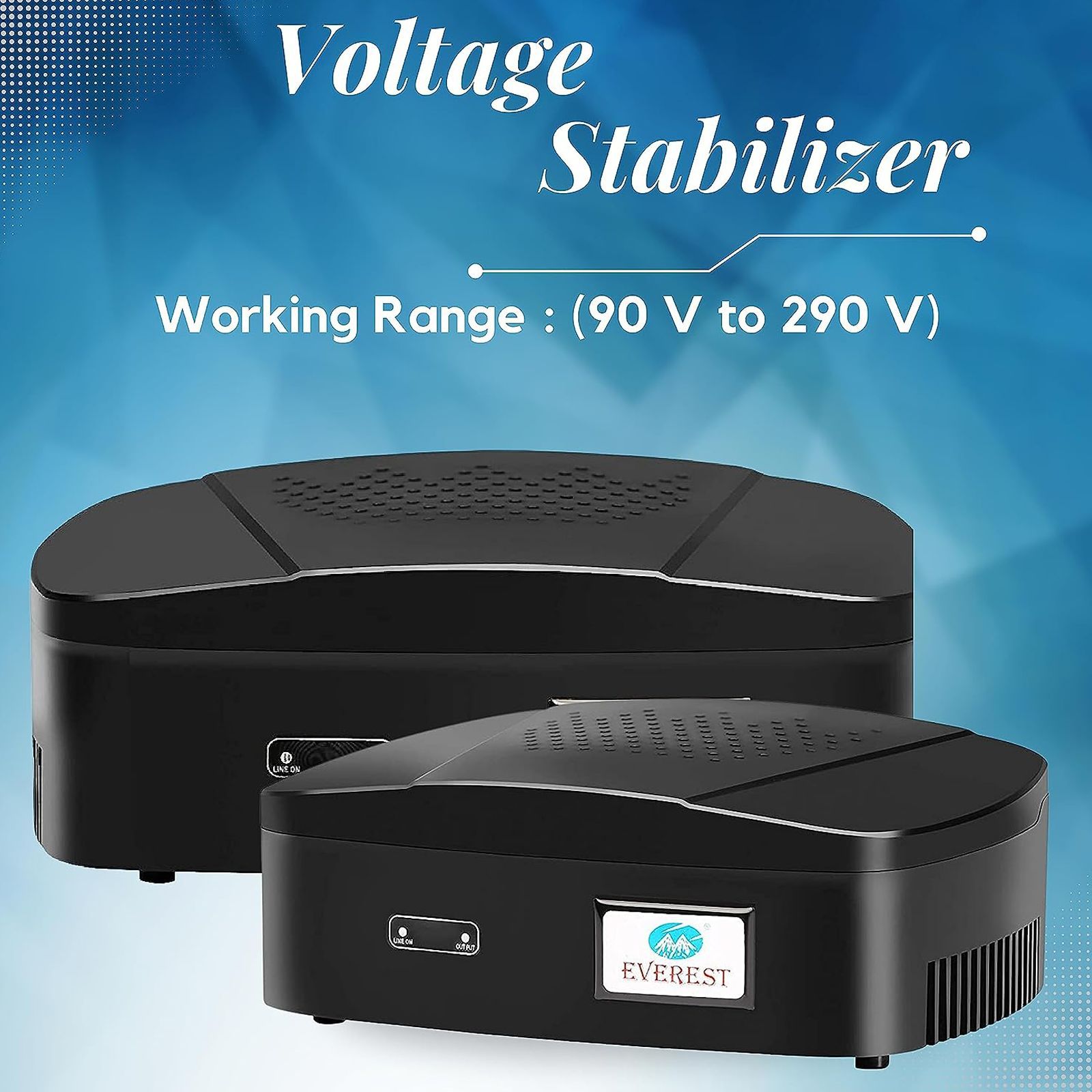 Everest ENT 100 14 Amps Voltage Stabilizer For Up to 72 Inch LED TV + Home Theater + Set Top Box (90 - 290 V, Thermal Overload Protection, Black)_5