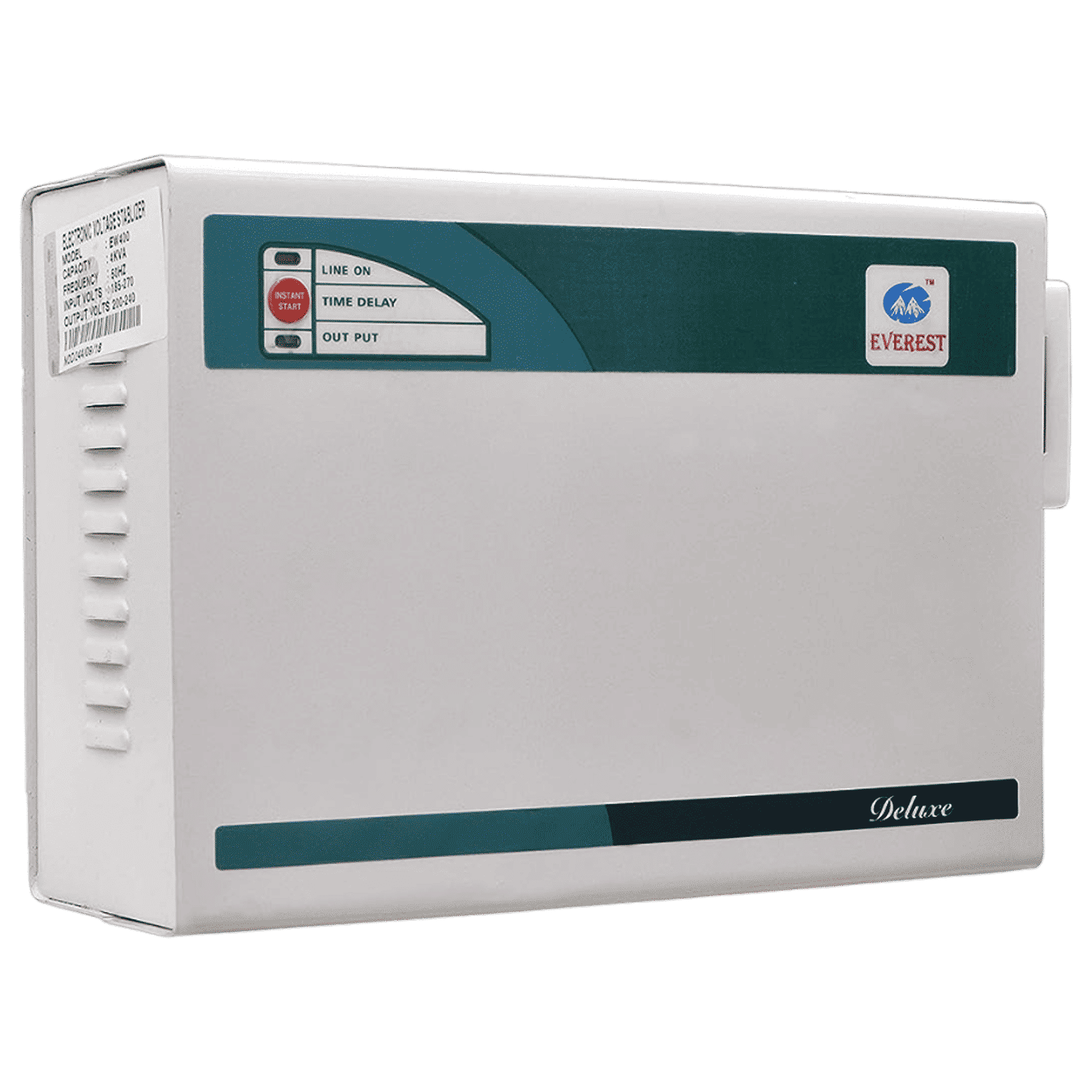 Everest EW 4 KVA DELUXE 10 Amps Voltage Stabilizer For Up to 1.5 Ton AC (170 - 270 V, Thermal Overload Protection, White) Everest EW 4 KVA DELUXE 10 Amps Voltage Stabilizer For Up to 1.5 Ton AC (170 - 270 V, Thermal Overload Protection, White)_2