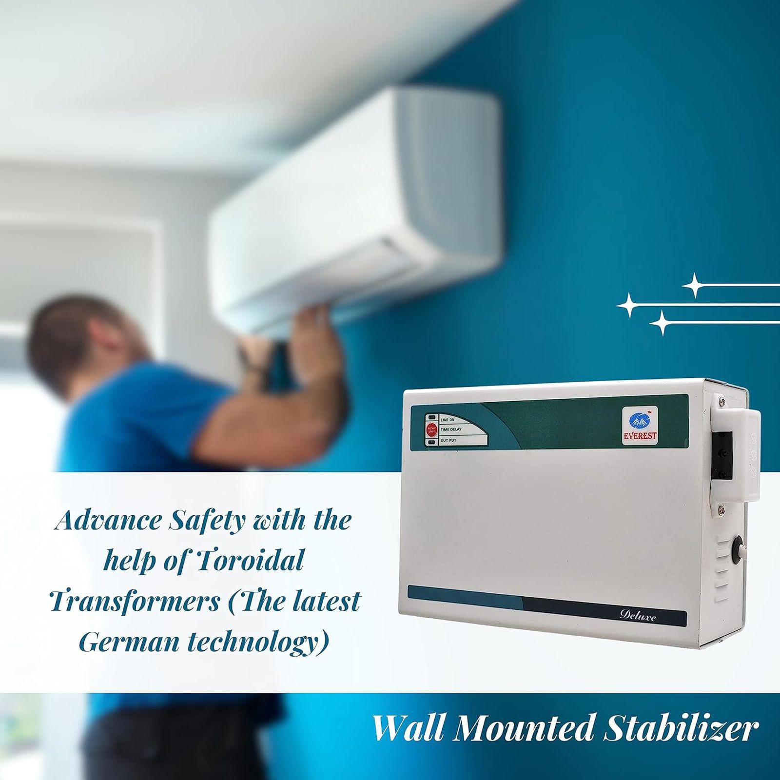 Everest EW 4 KVA DELUXE 10 Amps Voltage Stabilizer For Up to 1.5 Ton AC (170 - 270 V, Thermal Overload Protection, White) Everest EW 4 KVA DELUXE 10 Amps Voltage Stabilizer For Up to 1.5 Ton AC (170 - 270 V, Thermal Overload Protection, White)_5