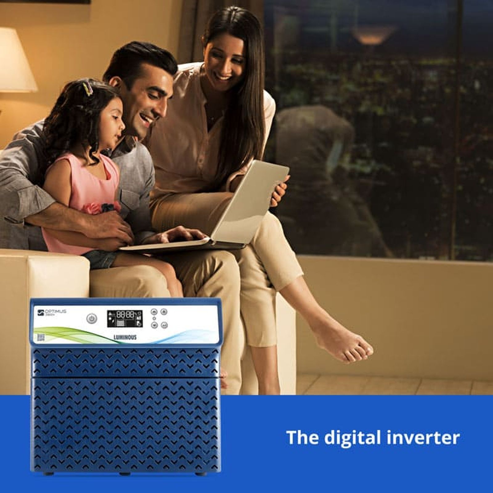 LUMINOUS Optimus 2800 Plus 21 Amps Inverter (LED indications, F04228019451, Blue)_3