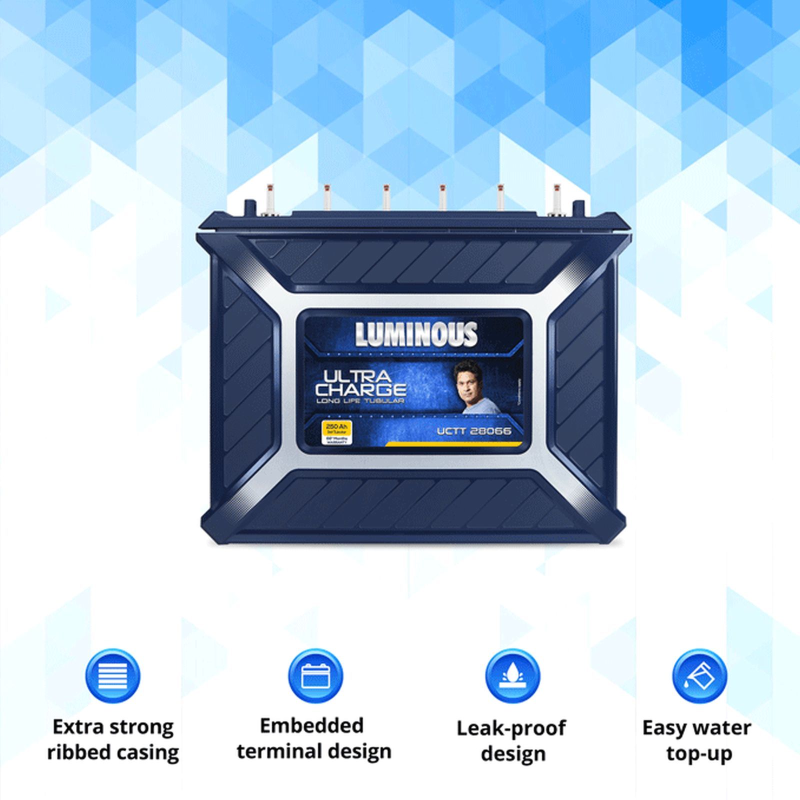 LUMINOUS UCTT 28066 250 Ah Battery (Tubular Technology, Blue)_2