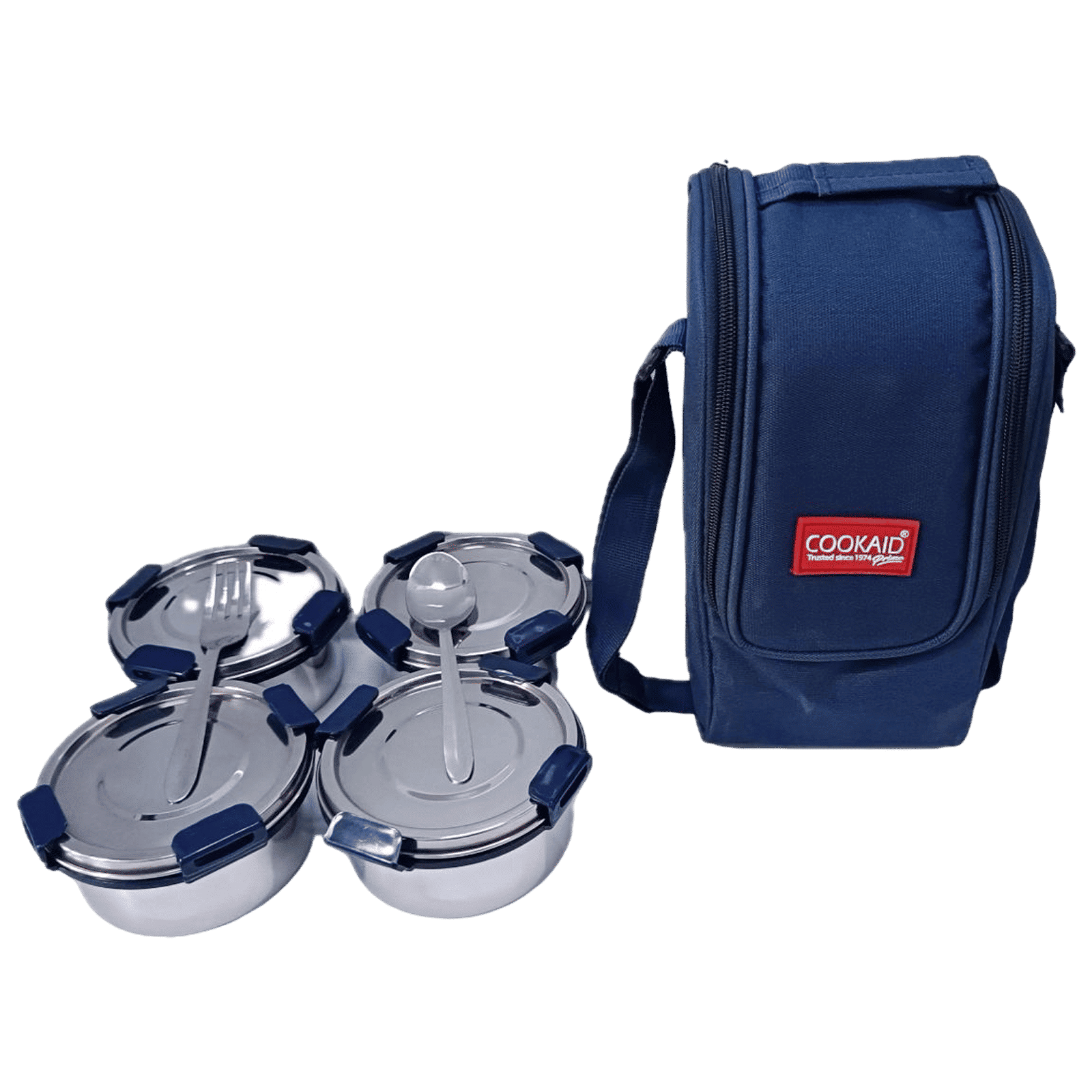 COOKAID Quad Meal 4 Lunch Box (Silver) COOKAID Quad Meal 4 Lunch Box (Silver)_3