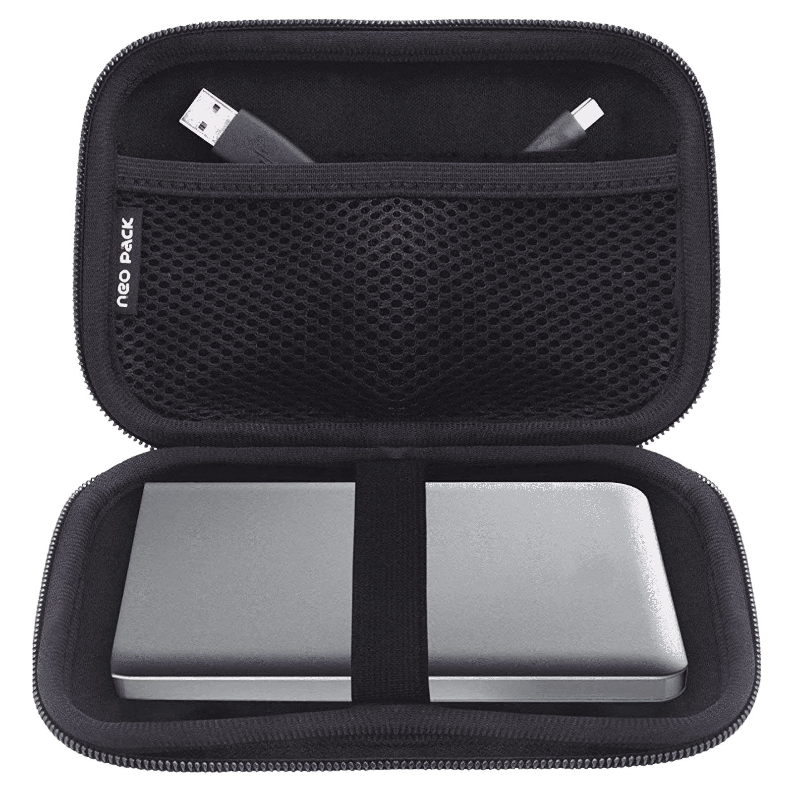 neopack 1BK5 Nylon Case for Portable Hard Disk (Water and Shock Resistant Design, Black)_3