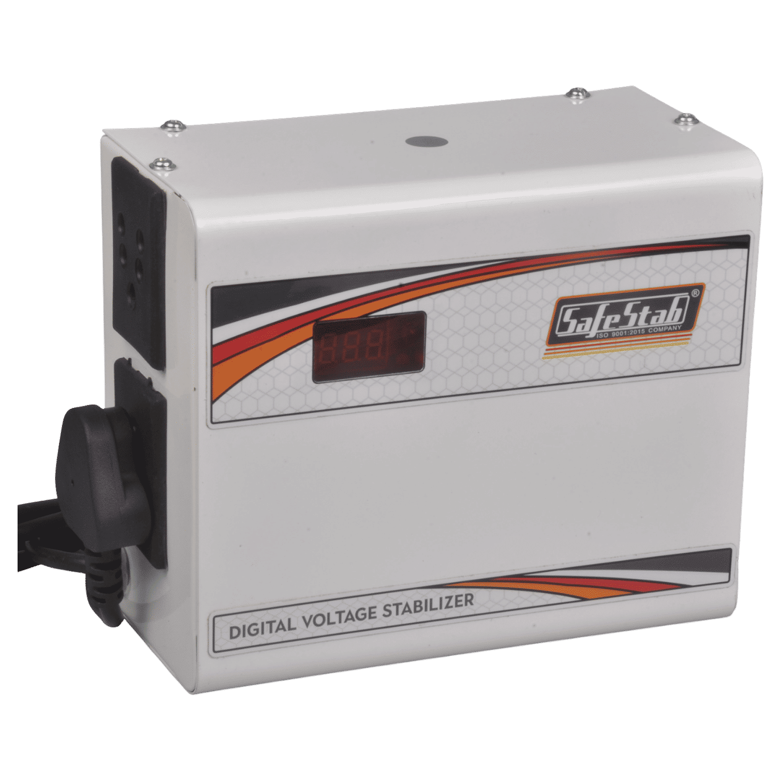 SafeStab Multi 100 3 Amps Voltage Stabilizer For 165cm (65") TV or 600 Liters Refrigerator (White) SafeStab Multi 100 3 Amps Voltage Stabilizer For 165cm (65") TV or 600 Liters Refrigerator (White)_3