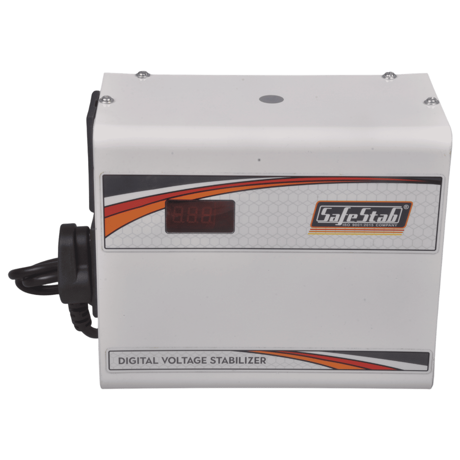 SafeStab Multi 100 3 Amps Voltage Stabilizer For 165cm (65") TV or 600 Liters Refrigerator (White) SafeStab Multi 100 3 Amps Voltage Stabilizer For 165cm (65") TV or 600 Liters Refrigerator (White)_1