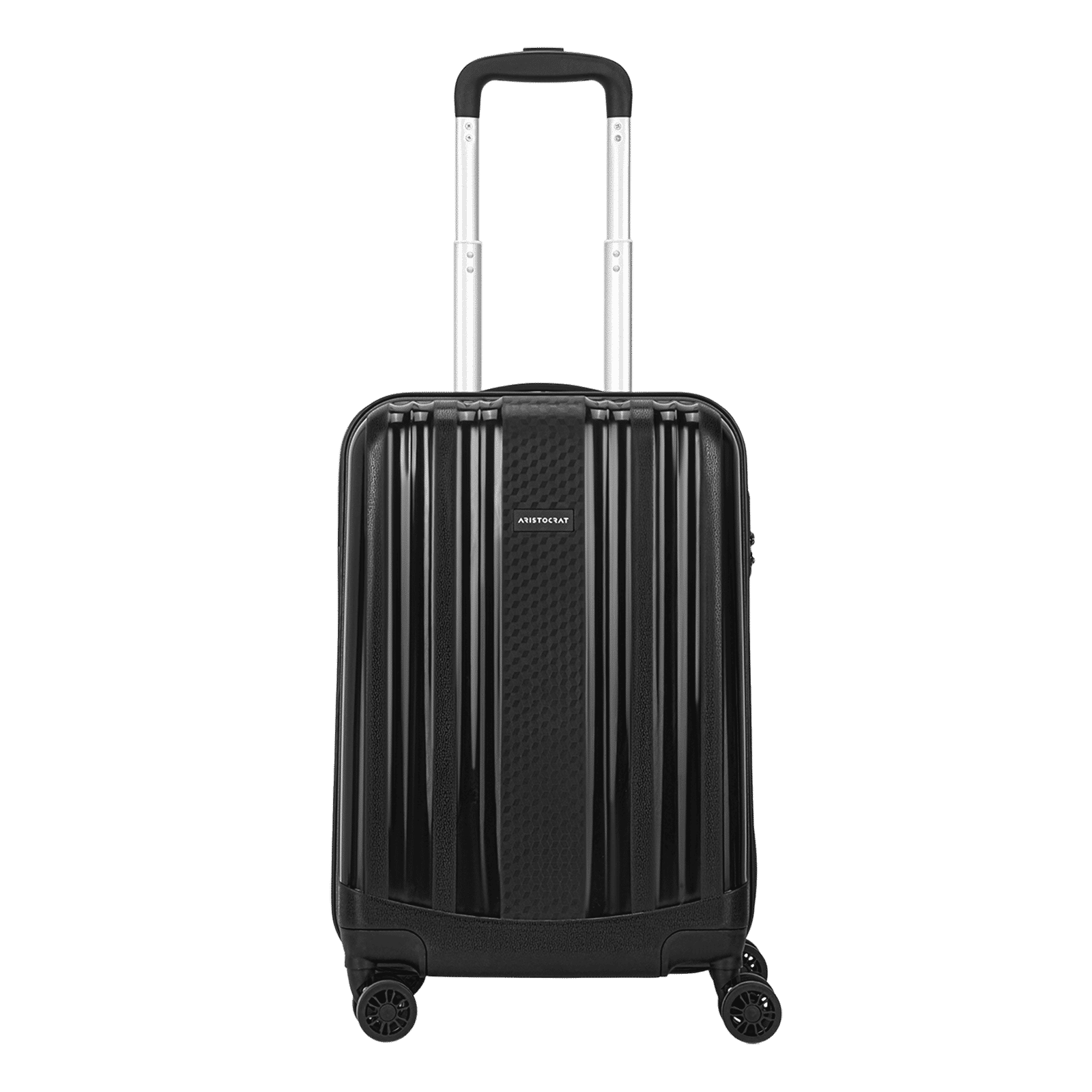 ARISTOCRAT Fronx Polypropylene Trolley Bag (8 Wheels, FRONXS55JBK, Black)_1
