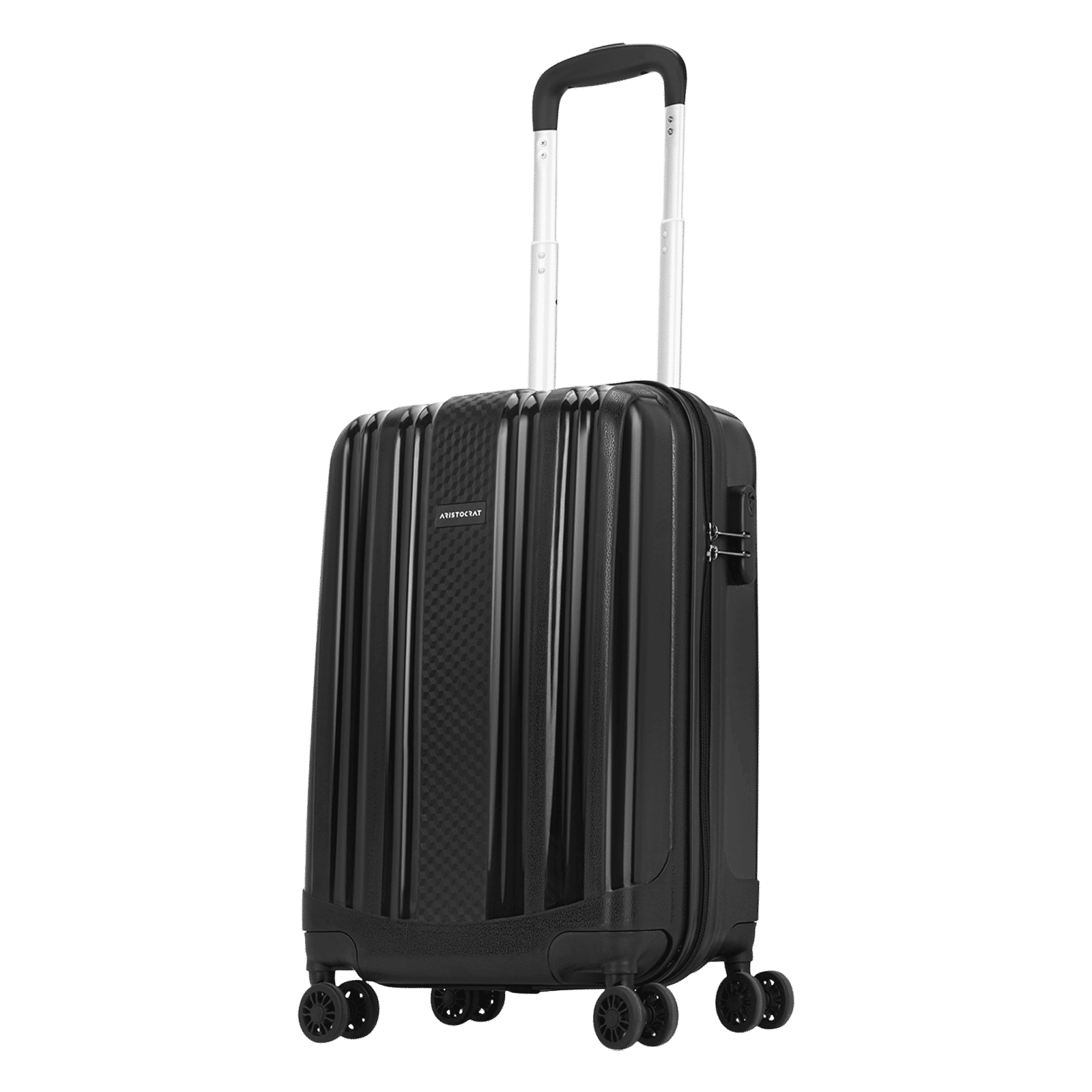 ARISTOCRAT Fronx Polypropylene Trolley Bag (8 Wheels, FRONXS55JBK, Black)_3
