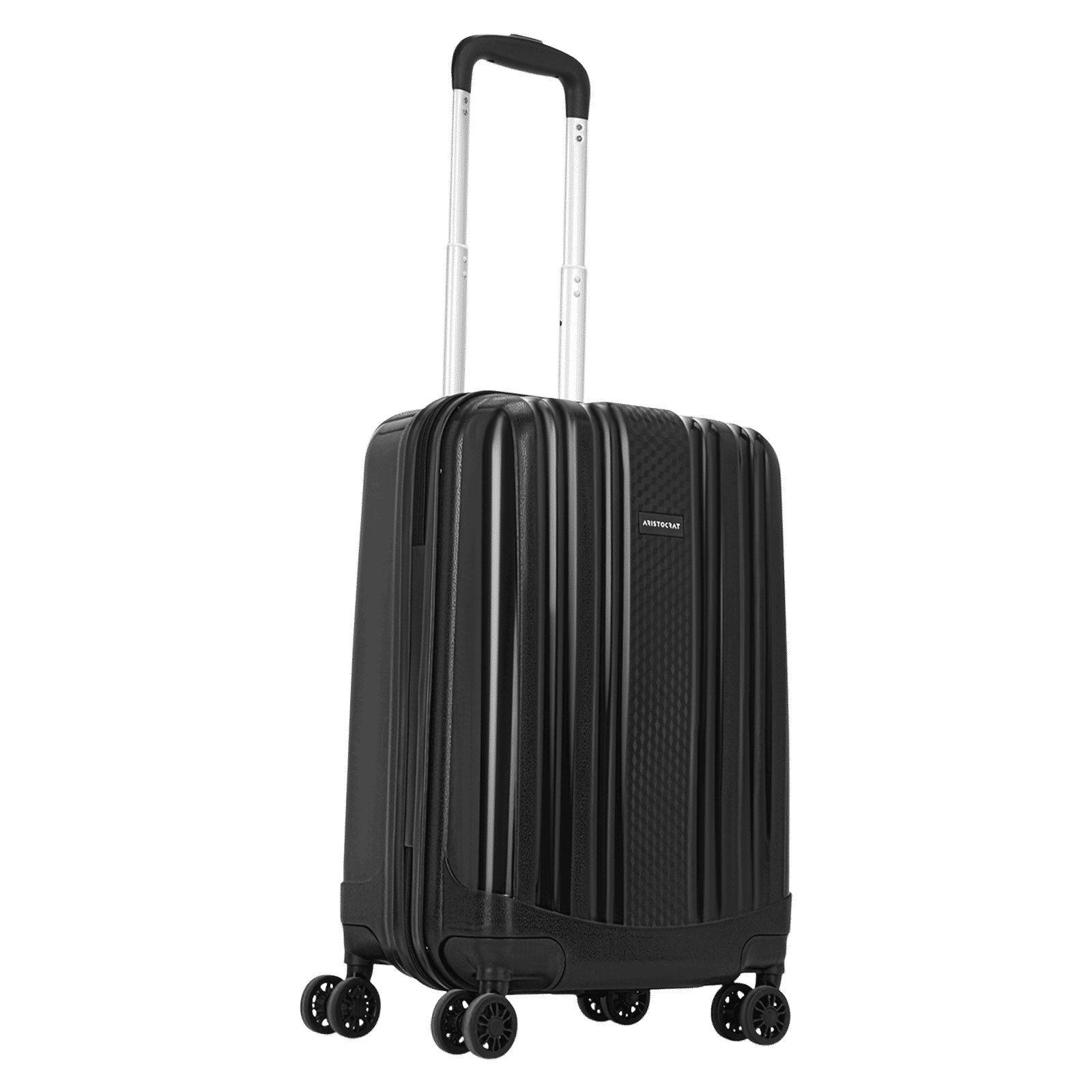 ARISTOCRAT Fronx Polypropylene Trolley Bag (8 Wheels, FRONXS55JBK, Black)_5