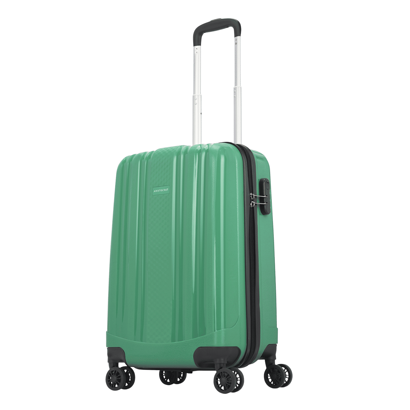 ARISTOCRAT Fronx Polypropylene Trolley Bag (8 Wheels, FRONXS55PSG, Green)_3