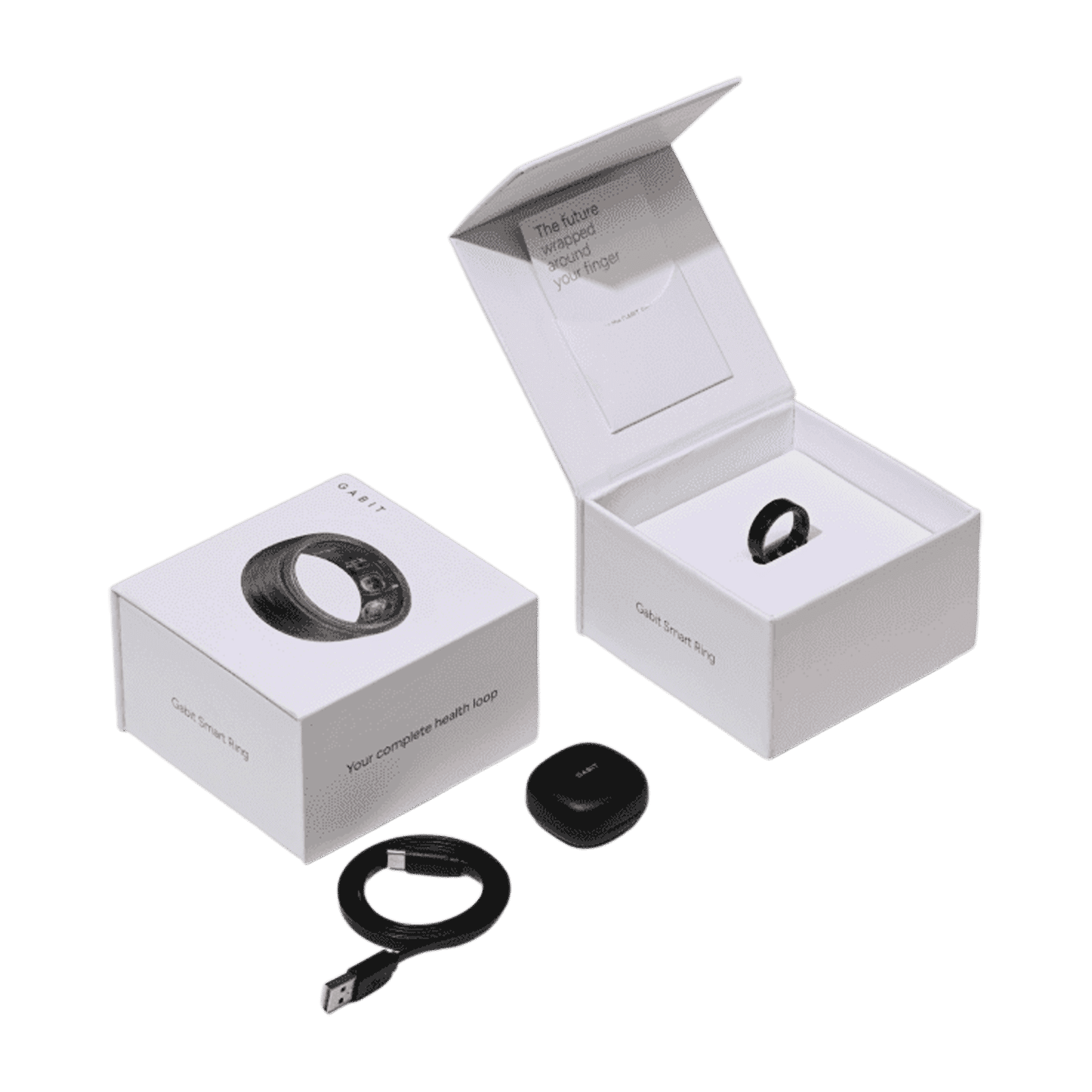 GABIT GSR01 Smart Ring 30+ Workout Modes & Holistic Health Tracking (Size 6, Titanium Build, Matte Black)_3