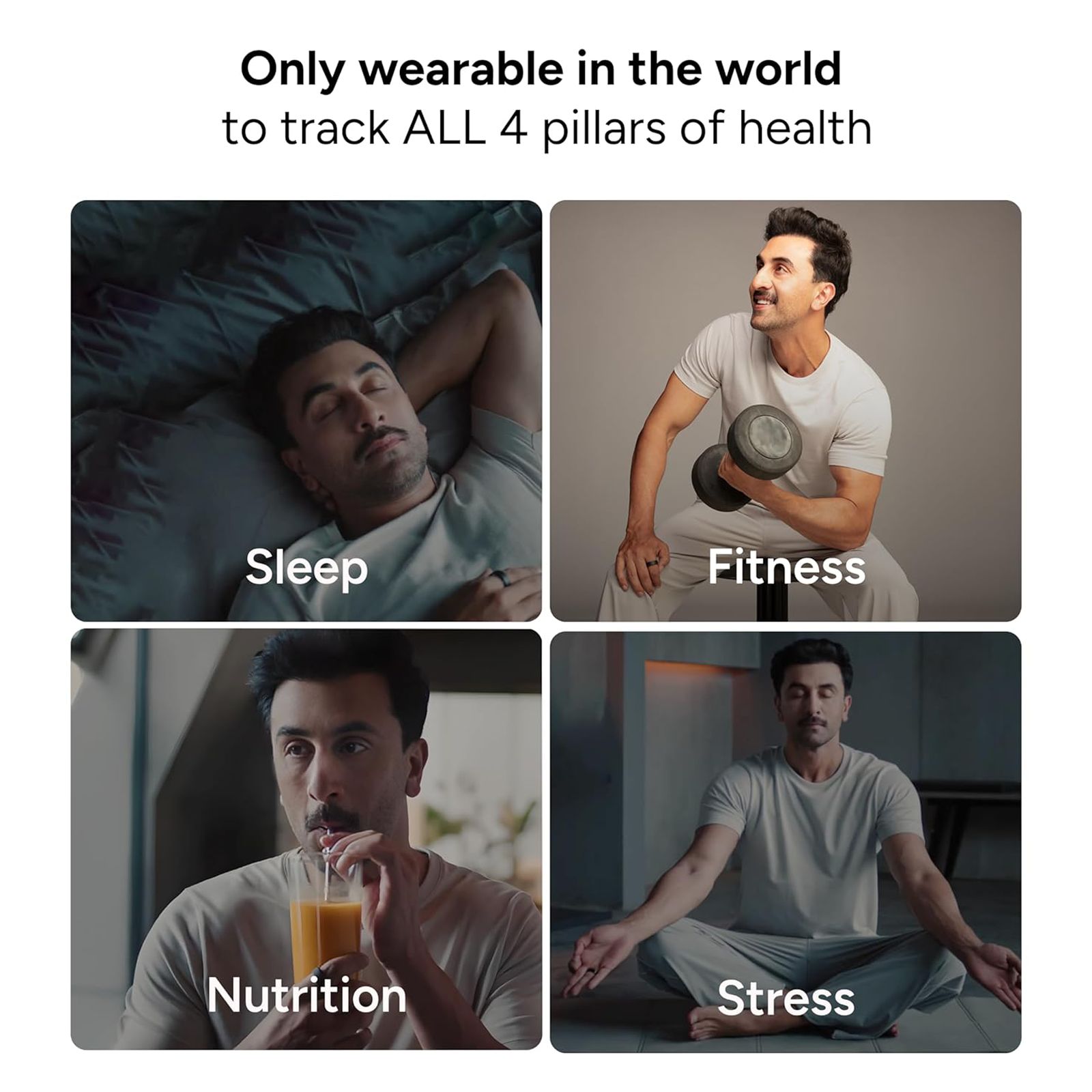 GABIT GSR01 Smart Ring 30+ Workout Modes & Holistic Health Tracking (Size 7, Titanium Build, Matte Black)_4