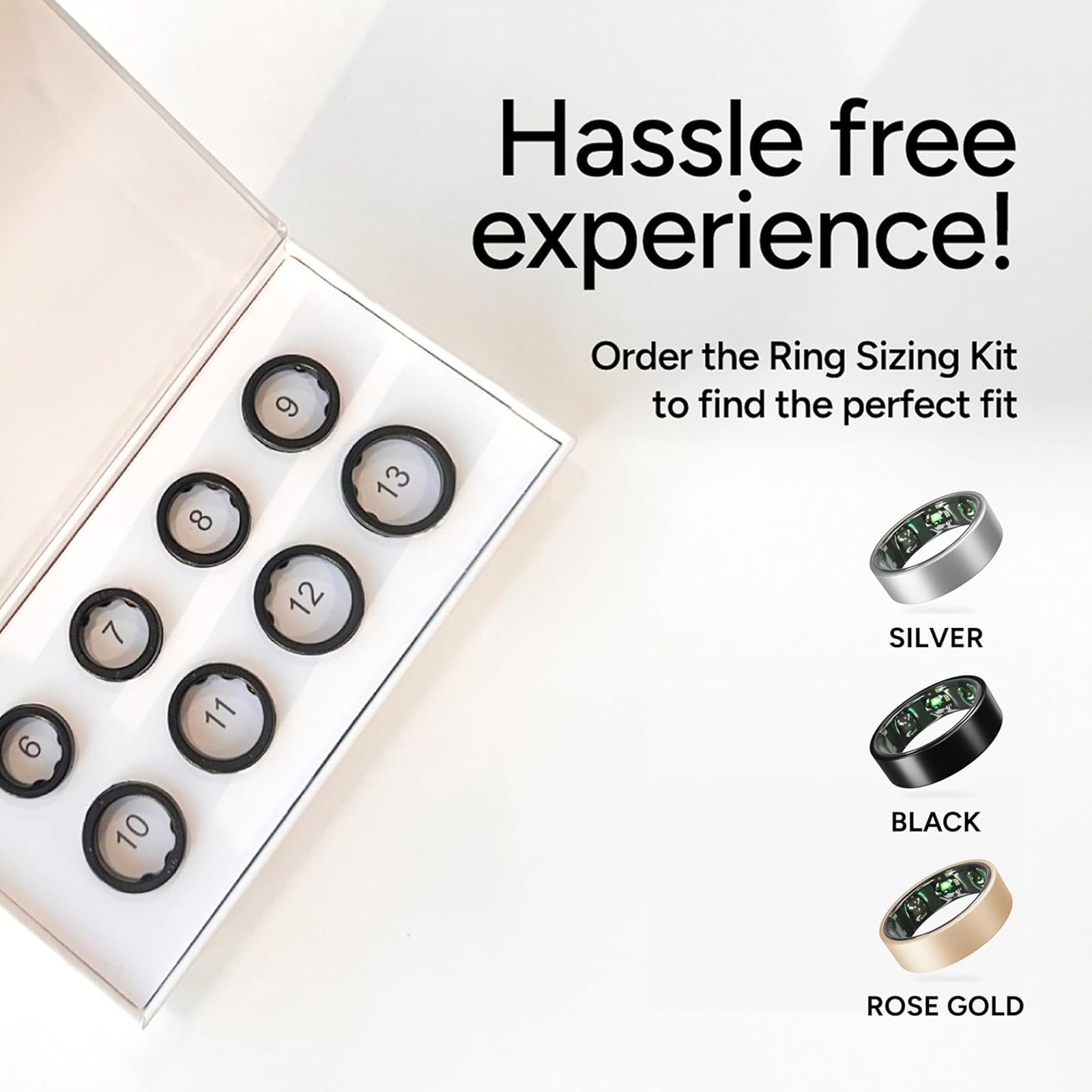 GABIT GSR01 Smart Ring 30+ Workout Modes & Holistic Health Tracking (Size 12, Titanium Build, Rose Gold)_3