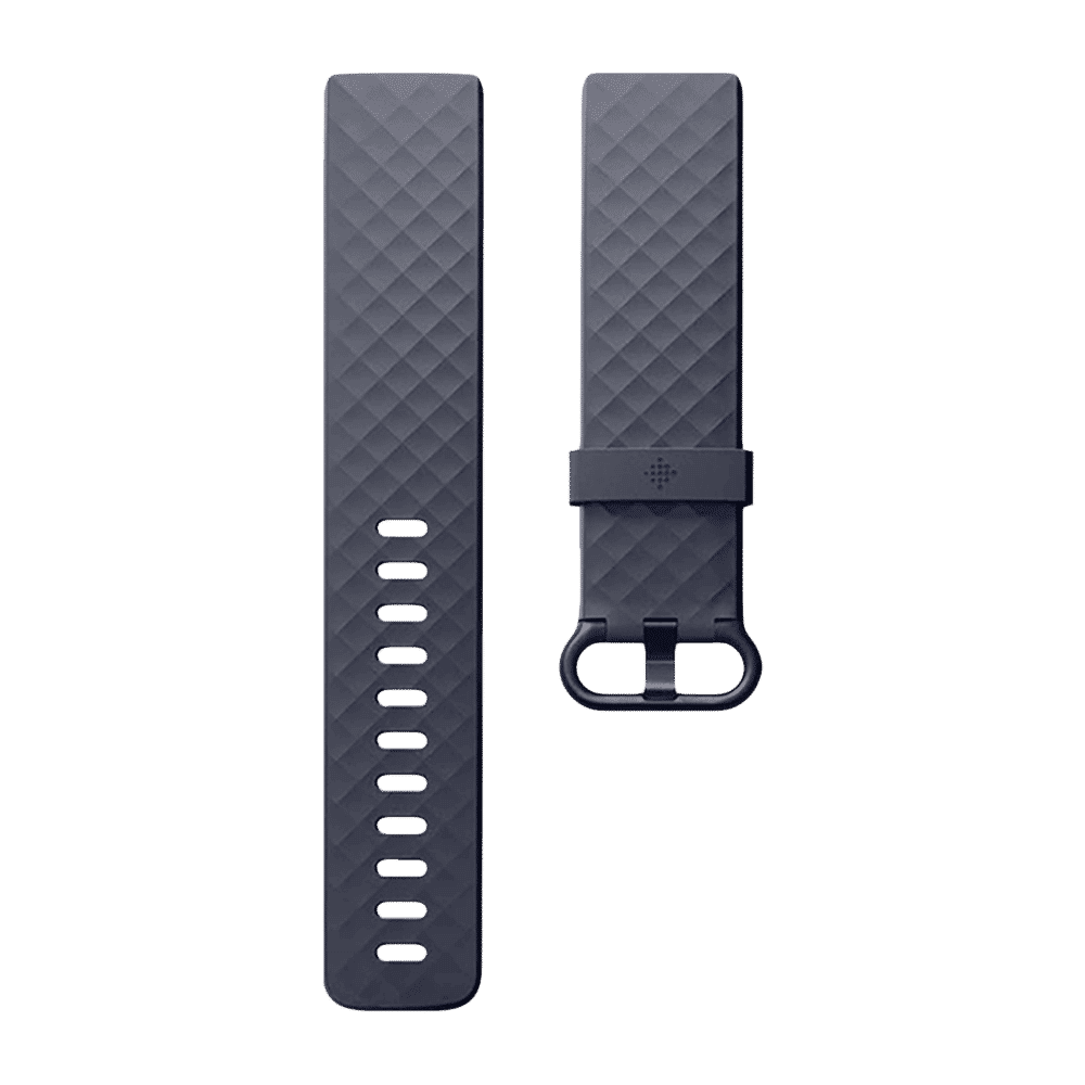 fitbit Charge 3 Strap for fitbit (L) (Sleek Aero Pattern, Blue & Grey)_1