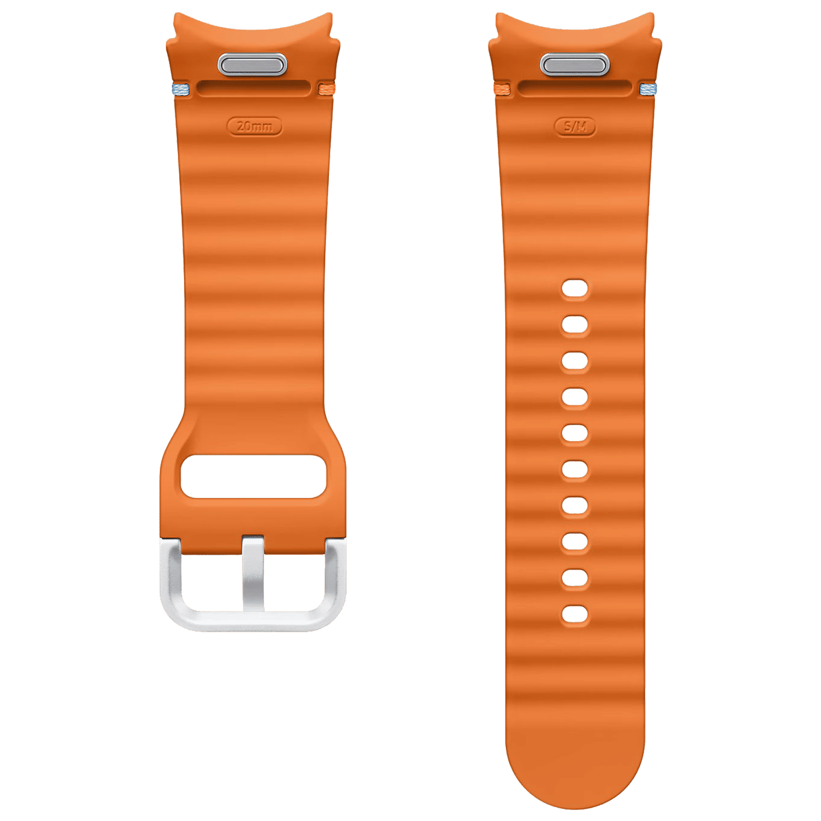 SAMSUNG ET-SNL30SOEGIN HNBR Sport Band for SAMSUNG Galaxy Watch7, Watch4, Watch4 Classic, Watch5, Watch 5 Pro, Watch6 & Watch6 Classic (S/M) (Breathable Design, Orange)_3