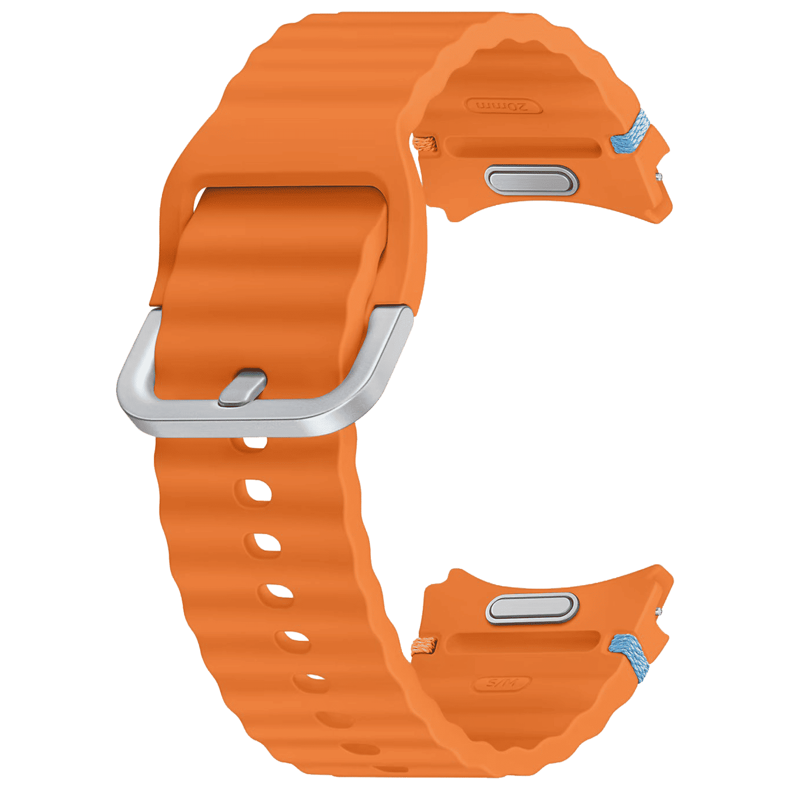 SAMSUNG ET-SNL30SOEGIN HNBR Sport Band for SAMSUNG Galaxy Watch7, Watch4, Watch4 Classic, Watch5, Watch 5 Pro, Watch6 & Watch6 Classic (S/M) (Breathable Design, Orange)_1