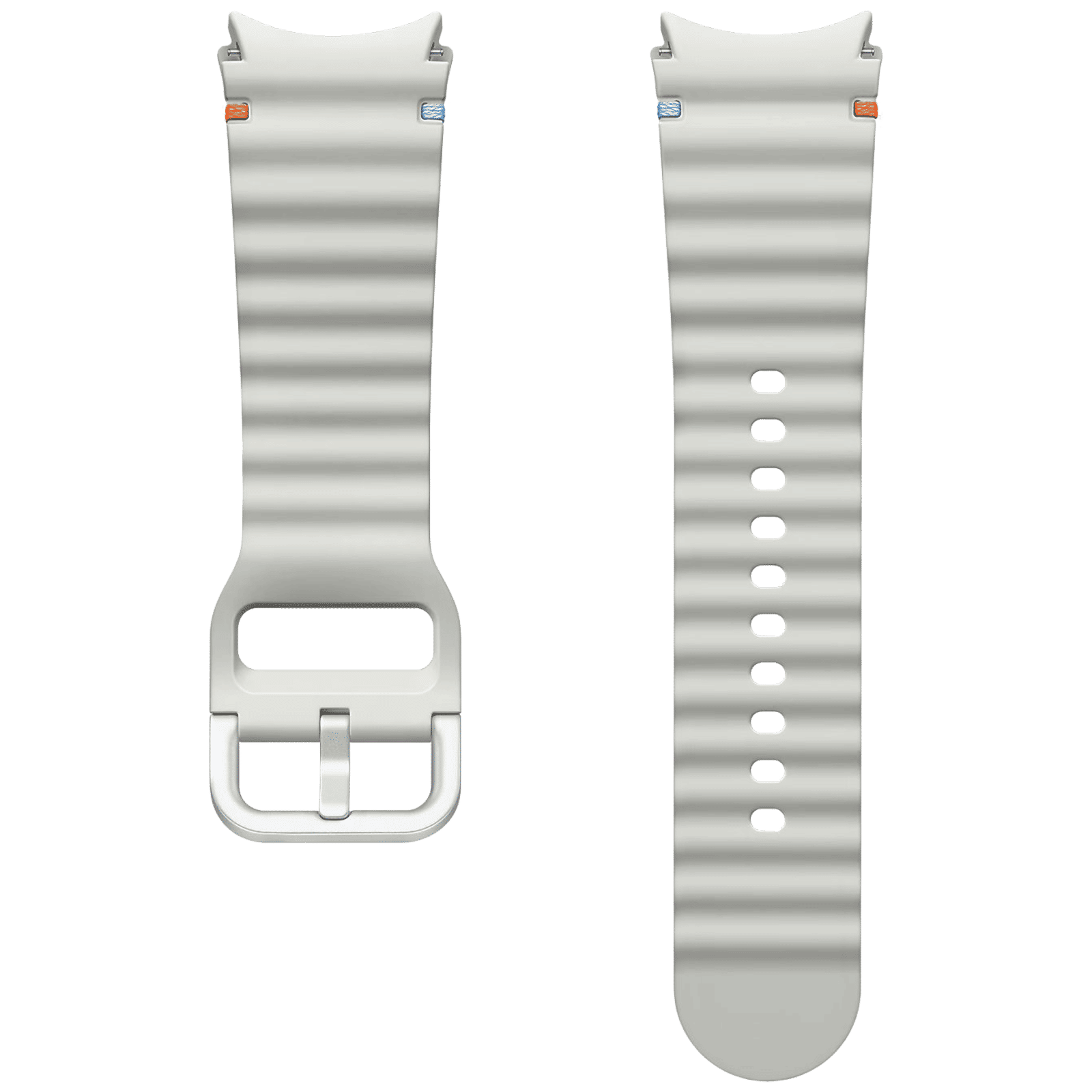 SAMSUNG ET-SNL30SSEGIN HNBR Sport Band for SAMSUNG Galaxy Watch7, Watch4, Watch4 Classic, Watch5, Watch 5 Pro, Watch6 & Watch6 Classic (S/M) (Breathable Design, Silver)_2