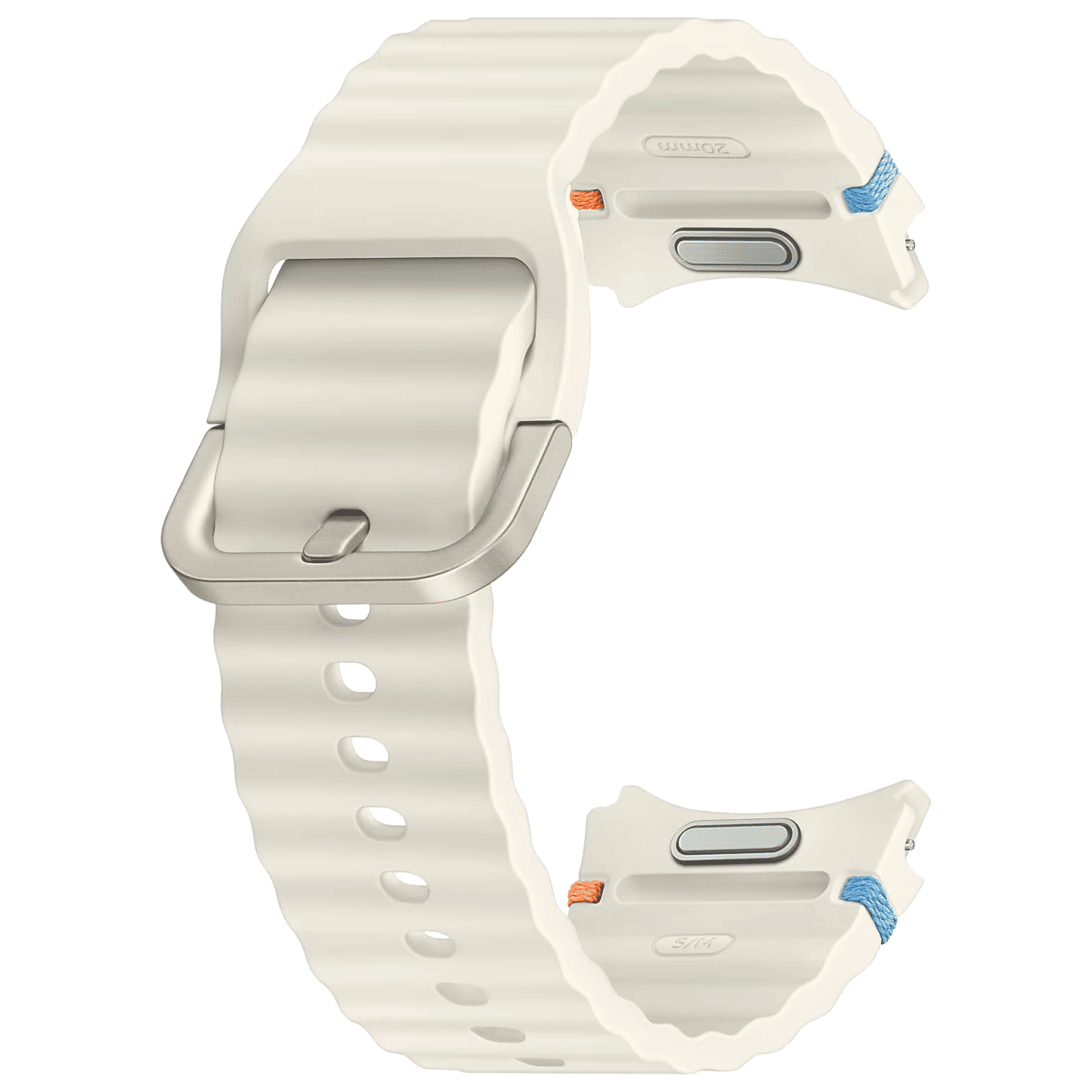 SAMSUNG ET-SNL30SWEGIN HNBR Sport Band for SAMSUNG Galaxy Watch7, Watch4, Watch4 Classic, Watch5, Watch 5 Pro, Watch6 & Watch6 Classic (S/M) (Breathable Design, Cream)_1