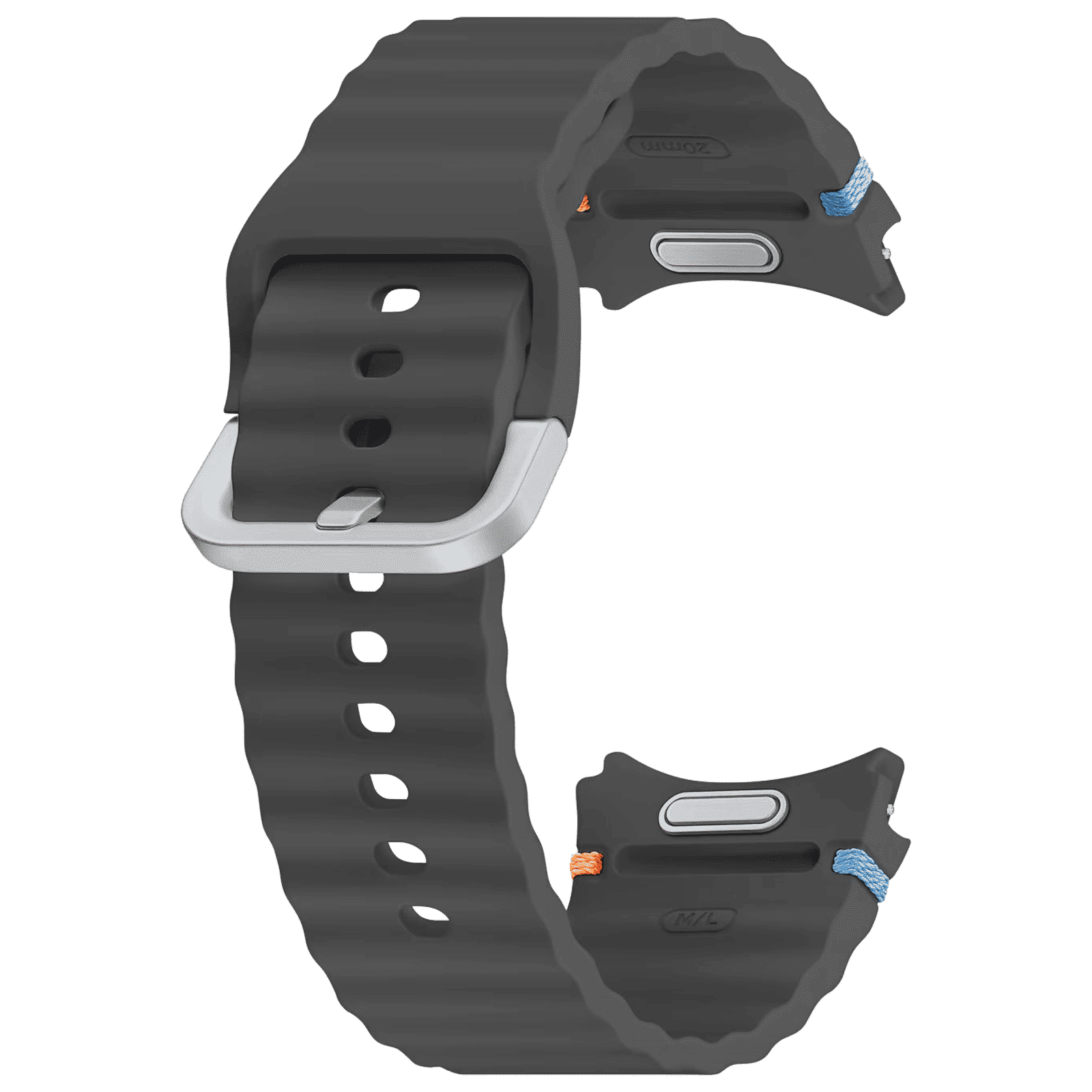 SAMSUNG ET-SNL31LBEGIN HNBR Sport Band for SAMSUNG Galaxy Watch7, Watch4, Watch4 Classic, Watch5, Watch 5 Pro, Watch6 & Watch6 Classic (M/L) (Breathable Design, Dark Gray)_1