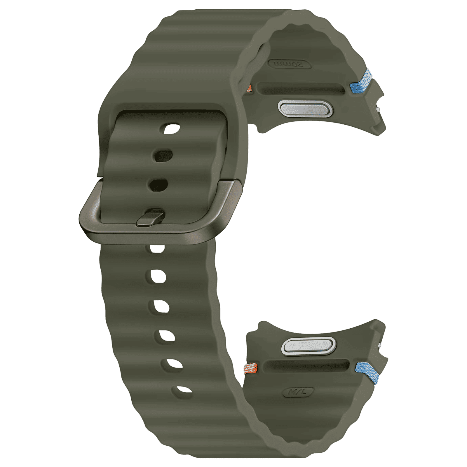 SAMSUNG ET-SNL31LKEGIN HNBR Sport Band for SAMSUNG Galaxy Watch7, Watch4, Watch4 Classic, Watch5, Watch 5 Pro, Watch6 & Watch6 Classic (M/L) (Breathable Design, Green)_1