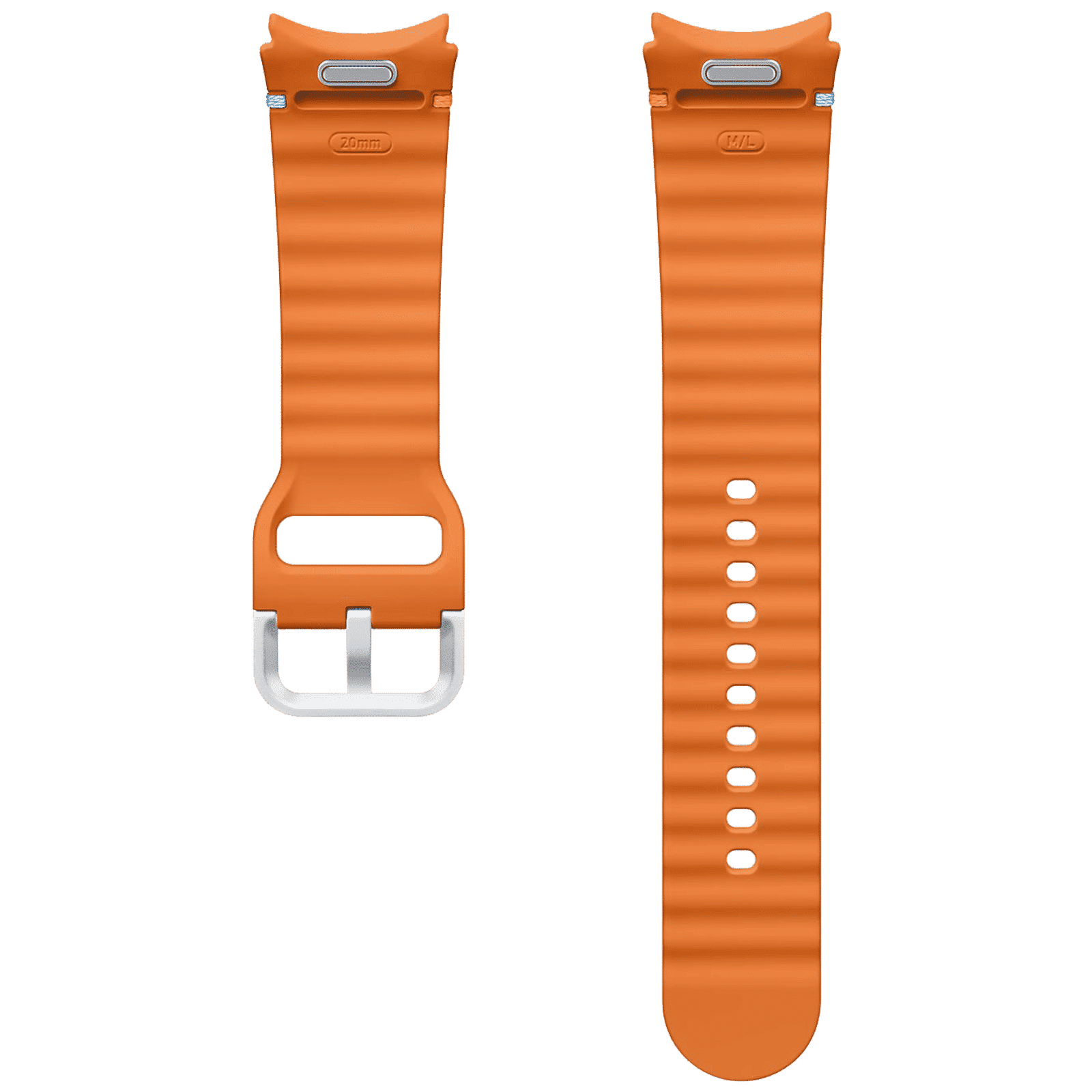 SAMSUNG ET-SNL31LOEGIN HNBR Sport Band for SAMSUNG Galaxy Watch7, Watch4, Watch4 Classic, Watch5, Watch 5 Pro, Watch6 & Watch6 Classic (M/L) (Breathable Design, Orange)_3