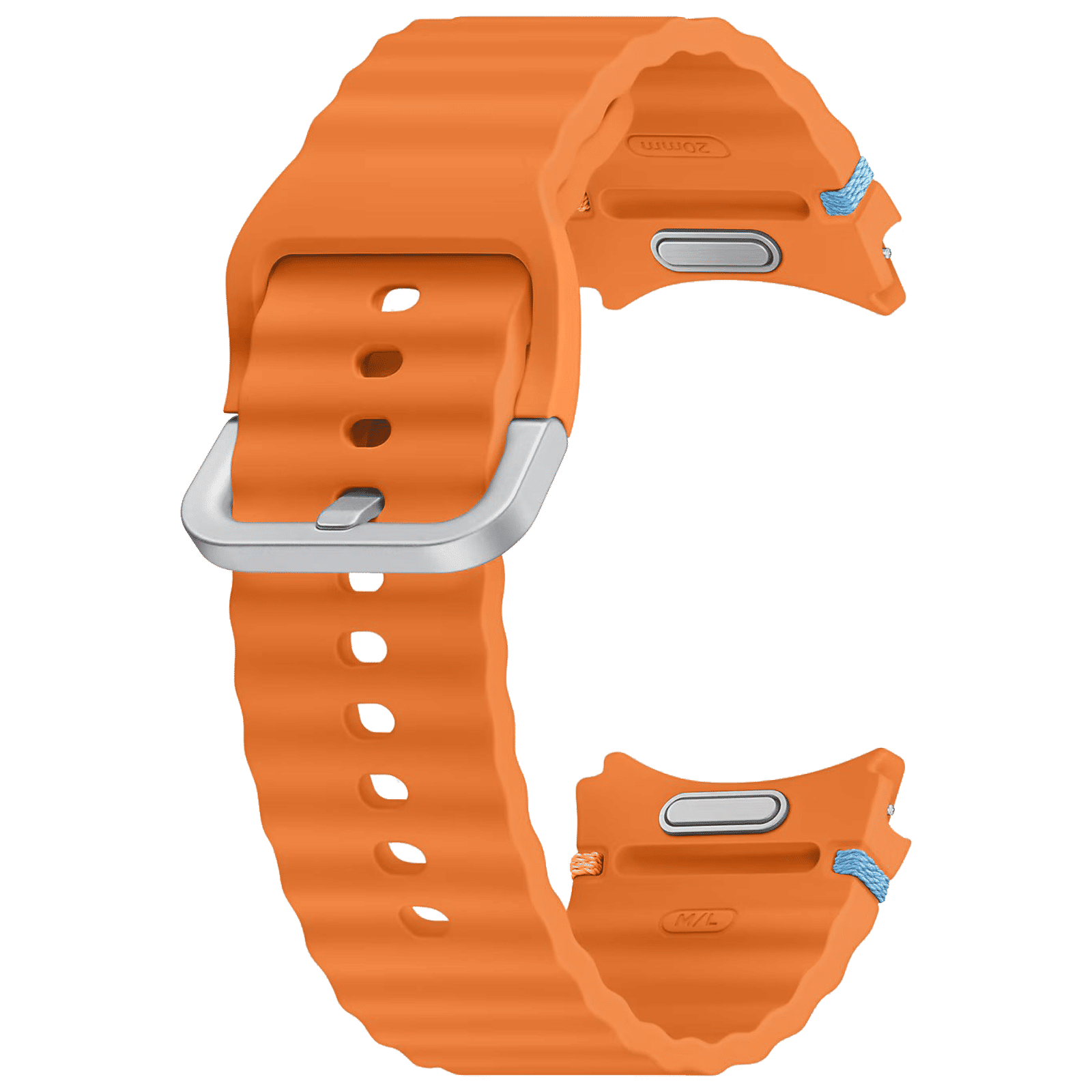 SAMSUNG ET-SNL31LOEGIN HNBR Sport Band for SAMSUNG Galaxy Watch7, Watch4, Watch4 Classic, Watch5, Watch 5 Pro, Watch6 & Watch6 Classic (M/L) (Breathable Design, Orange)_1