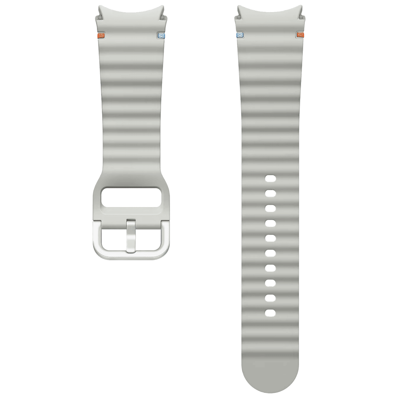 SAMSUNG ET-SNL31LSEGIN HNBR Sport Band for SAMSUNG Galaxy Watch7, Watch4, Watch4 Classic, Watch5, Watch 5 Pro, Watch6 & Watch6 Classic (M/L) (Breathable Design, Silver)_2