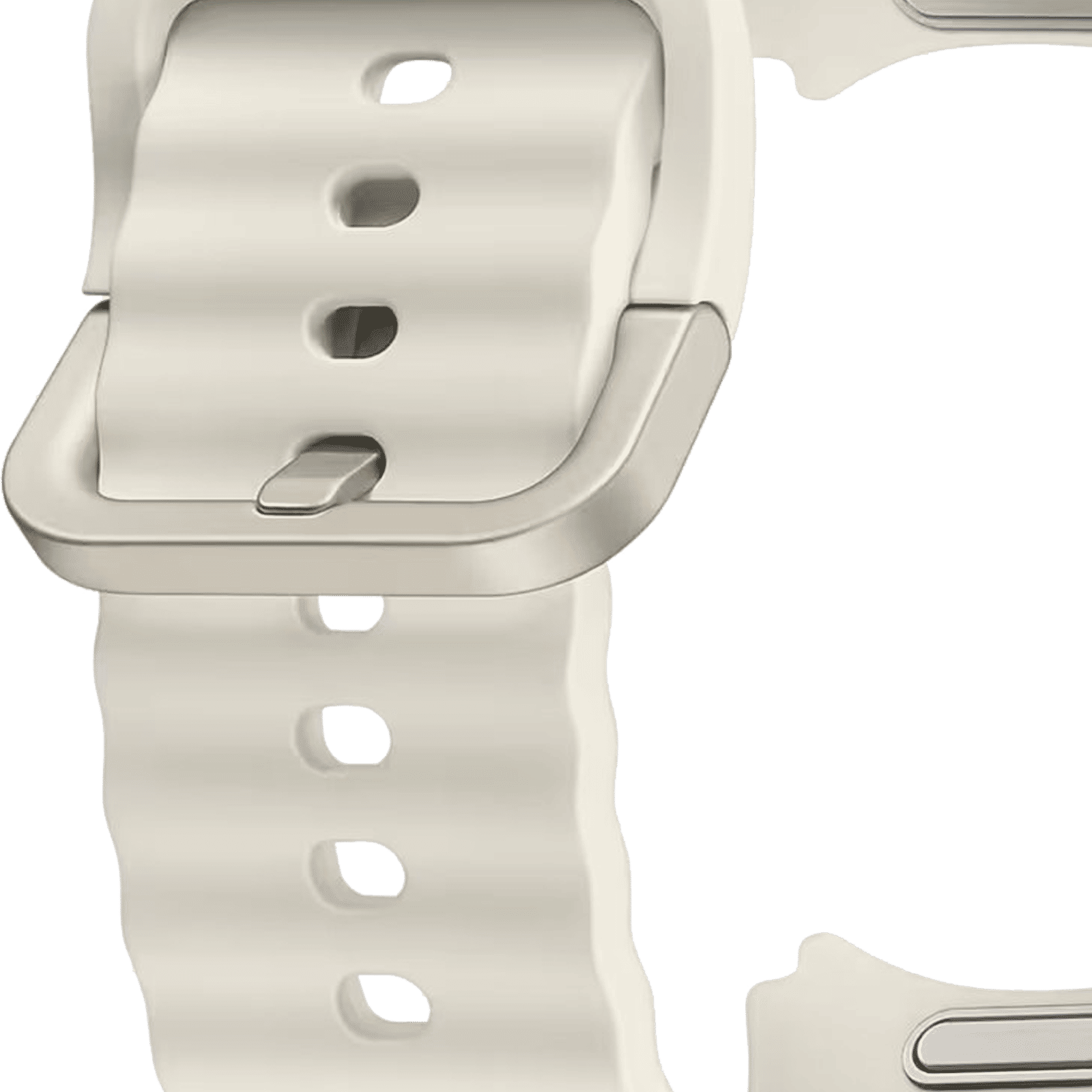 SAMSUNG ET-SNL31LWEGIN HNBR Sport Band for SAMSUNG Galaxy Watch7, Watch4, Watch4 Classic, Watch5, Watch 5 Pro, Watch6 & Watch6 Classic (M/L) (Breathable Design, Cream)_4