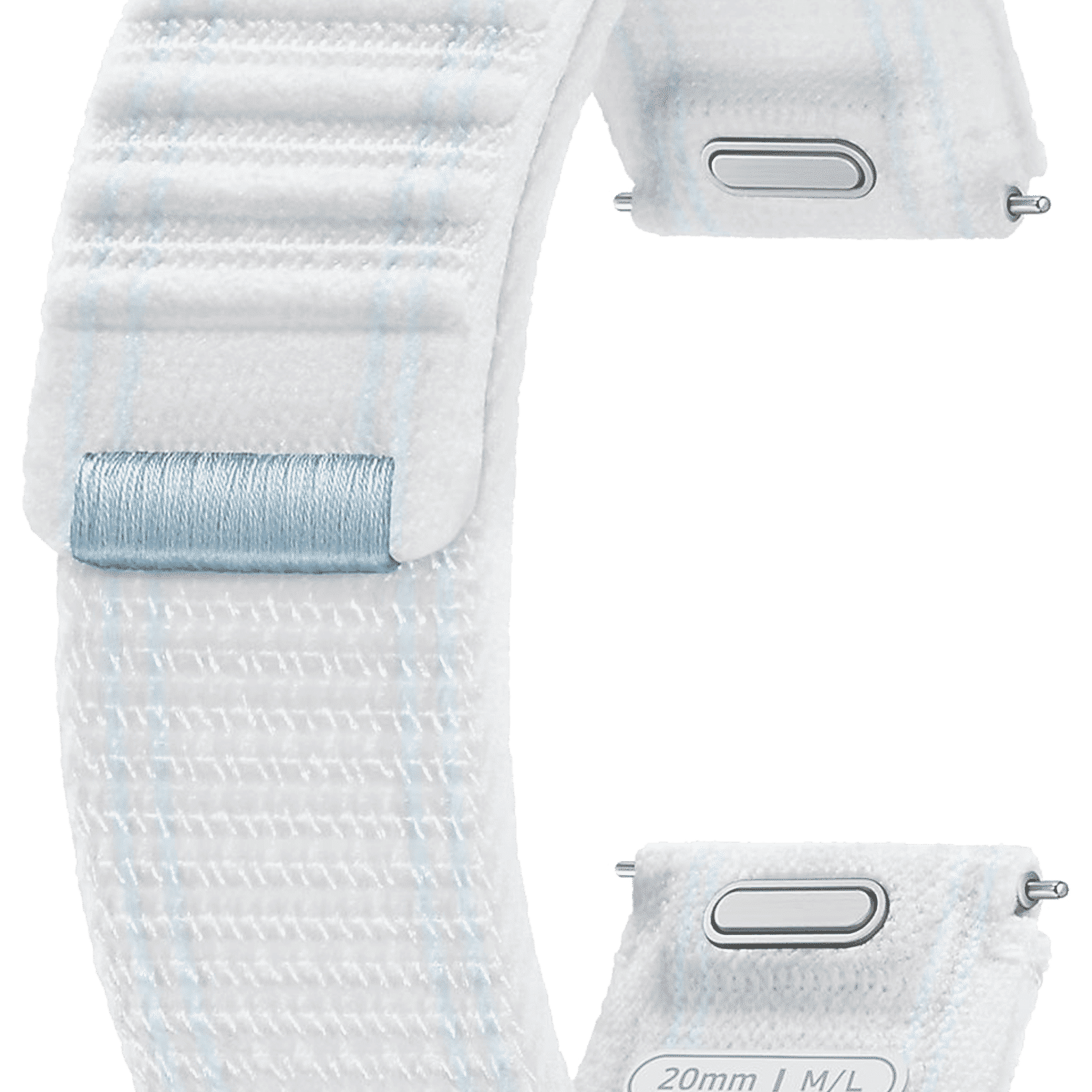 SAMSUNG ET-SVL31LWEGIN Nylon Fabric Band for SAMSUNG Galaxy Watch7, Watch4, Watch4 Classic, Watch5, Watch 5 Pro, Watch6 & Watch6 Classic (M/L) (Effortless Style, Blue White)_4