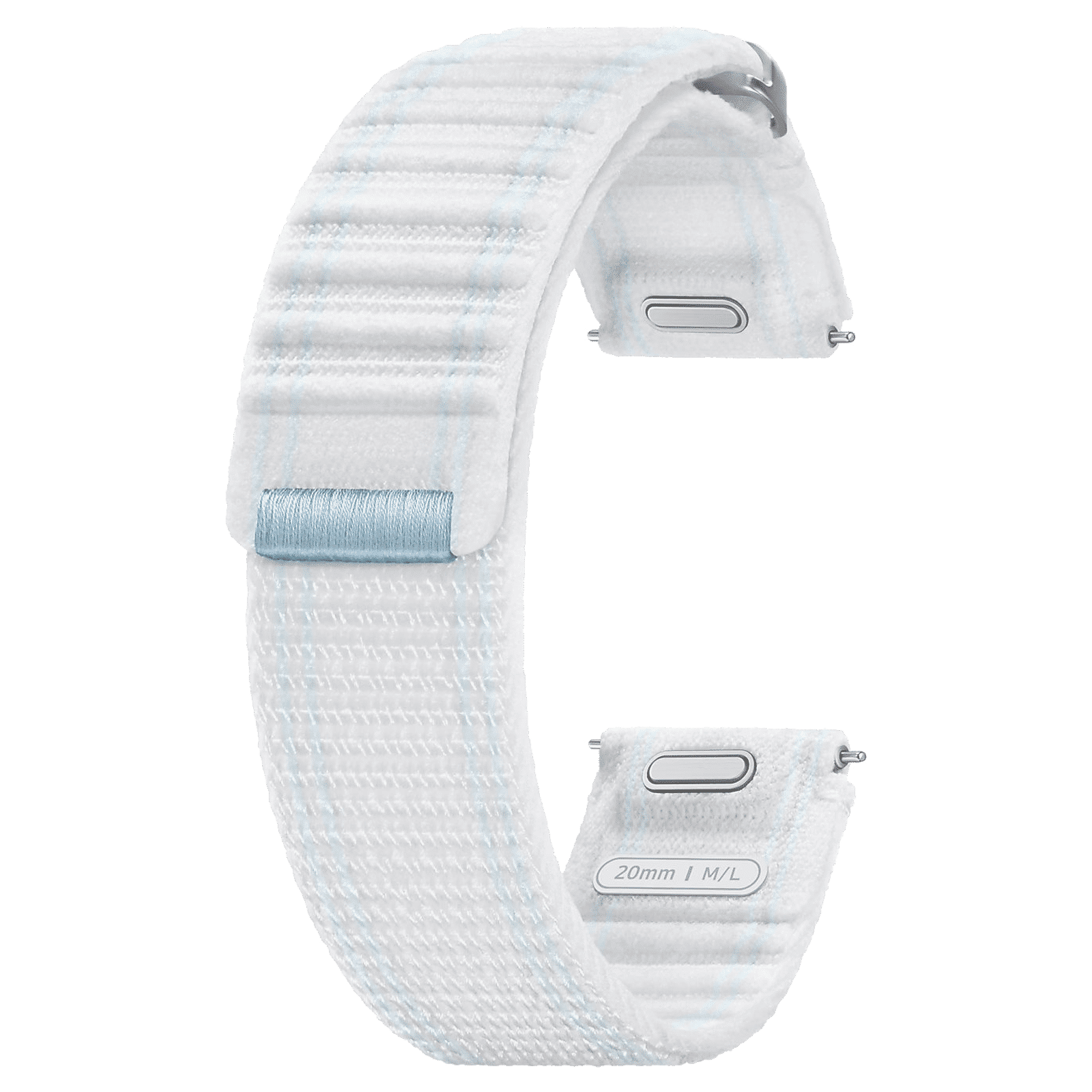 SAMSUNG ET-SVL31LWEGIN Nylon Fabric Band for SAMSUNG Galaxy Watch7, Watch4, Watch4 Classic, Watch5, Watch 5 Pro, Watch6 & Watch6 Classic (M/L) (Effortless Style, Blue White)_1