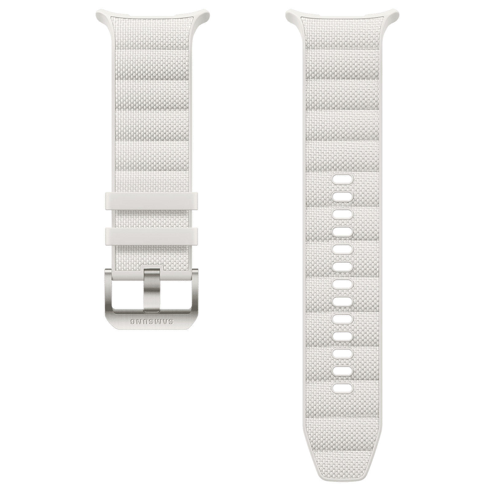 SAMSUNG ET-SBL70MWEGIN HNBR, Nylon, Titanium, SUS Peak Form Band for SAMSUNG Galaxy Watch Ultra (Lugless Design, White Sand)_2