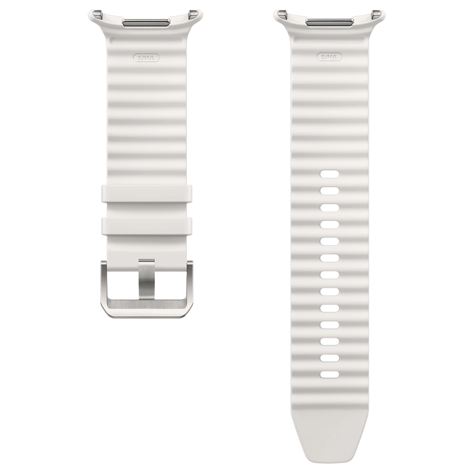 SAMSUNG ET-SBL70MWEGIN HNBR, Nylon, Titanium, SUS Peak Form Band for SAMSUNG Galaxy Watch Ultra (Lugless Design, White Sand)_3